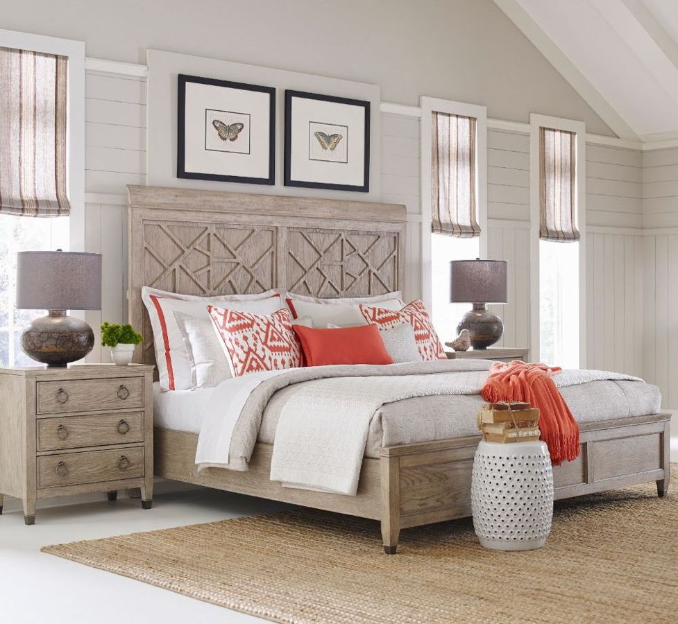 American Drew Altamonte Oyster 4pc Bedroom Set With Cal King Bed