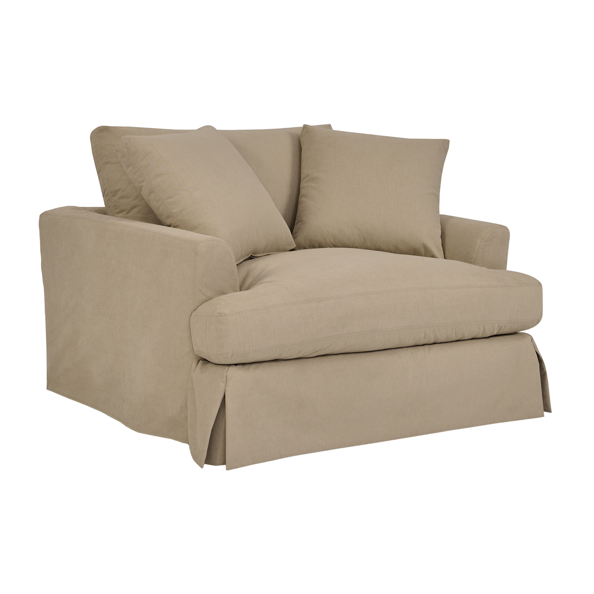 Luxur Living Bhategaon Sahara Brown 53 Inch Upholstered Chair