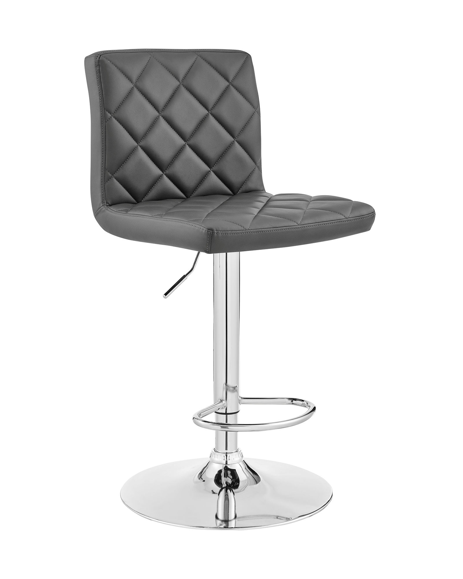 Luxur Living Bothi Gray Chrome Base Bar Stool