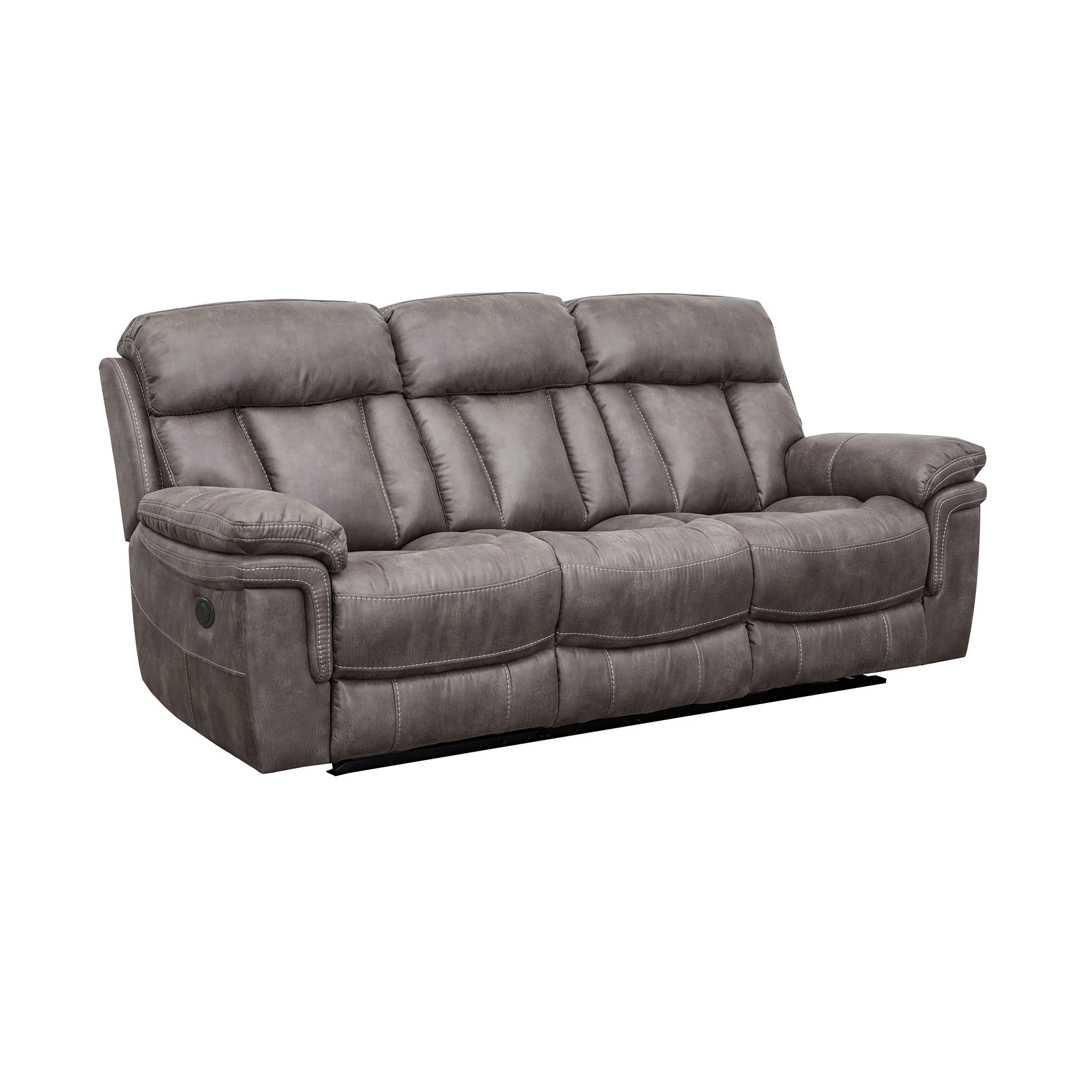 Luxur Living Chapaner Gunmetal Fabric Power Reclining Sofa