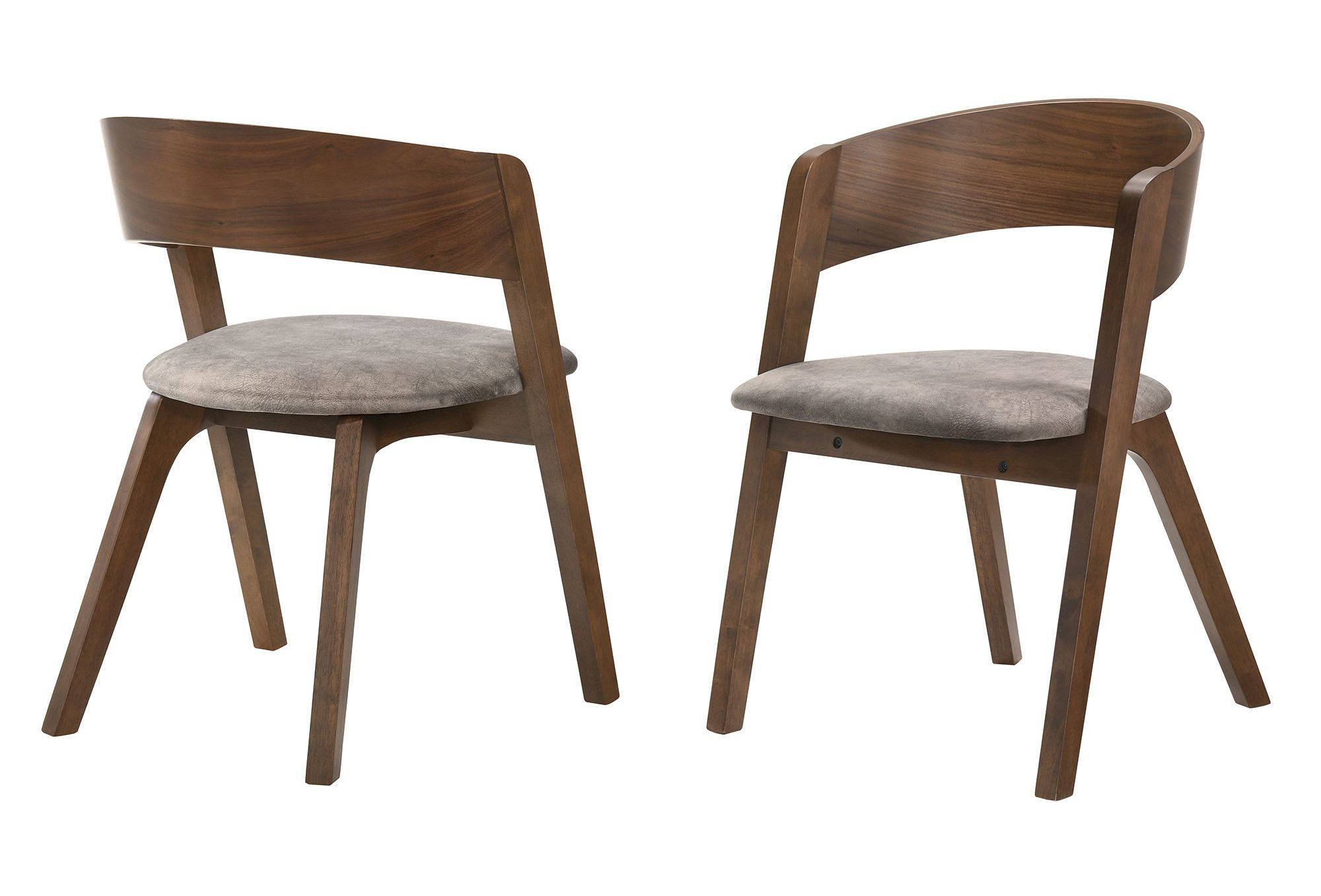 2 Luxur Living Darephal Walnut Brown Dining Chairs