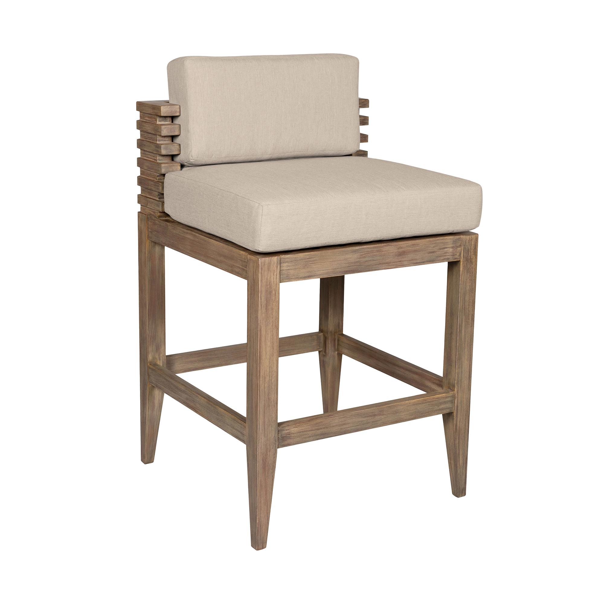 Luxur Living Khaparwadi Taupe Brown Outdoor Patio Counter Stool