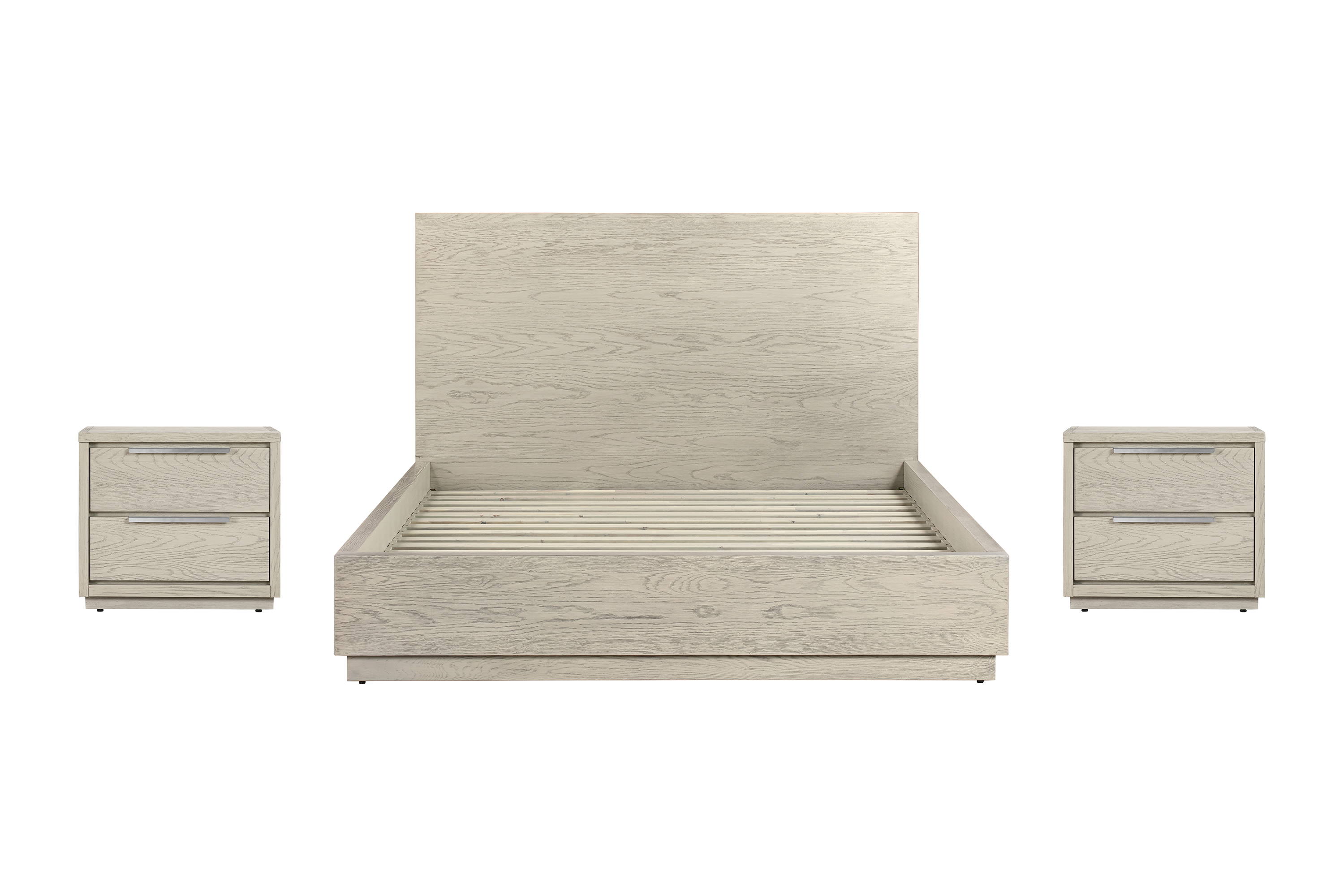 Luxur Living Ada Silver Grey Oak 3pc Queen Bedroom Set