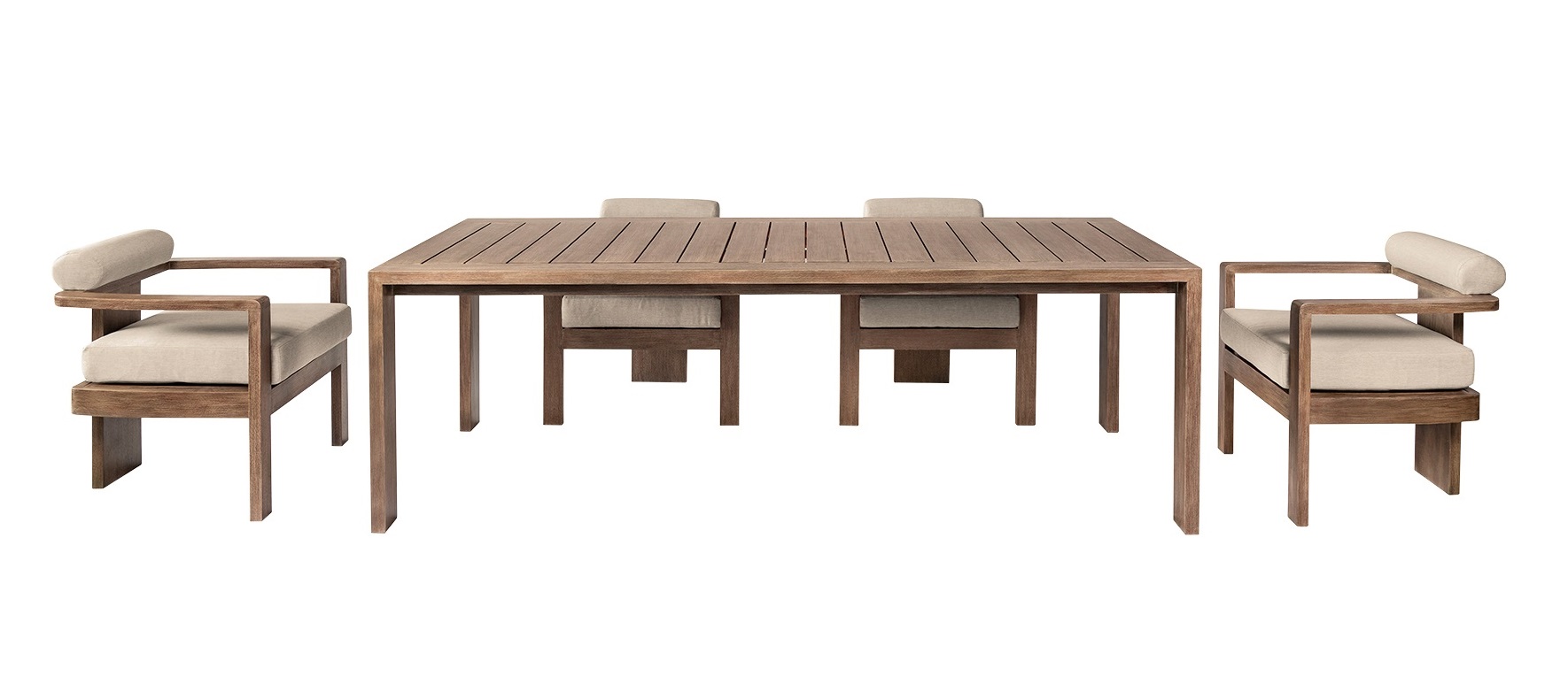 Luxur Living Jitapur Taupe Brown Outdoor Patio 5pc Dining Set