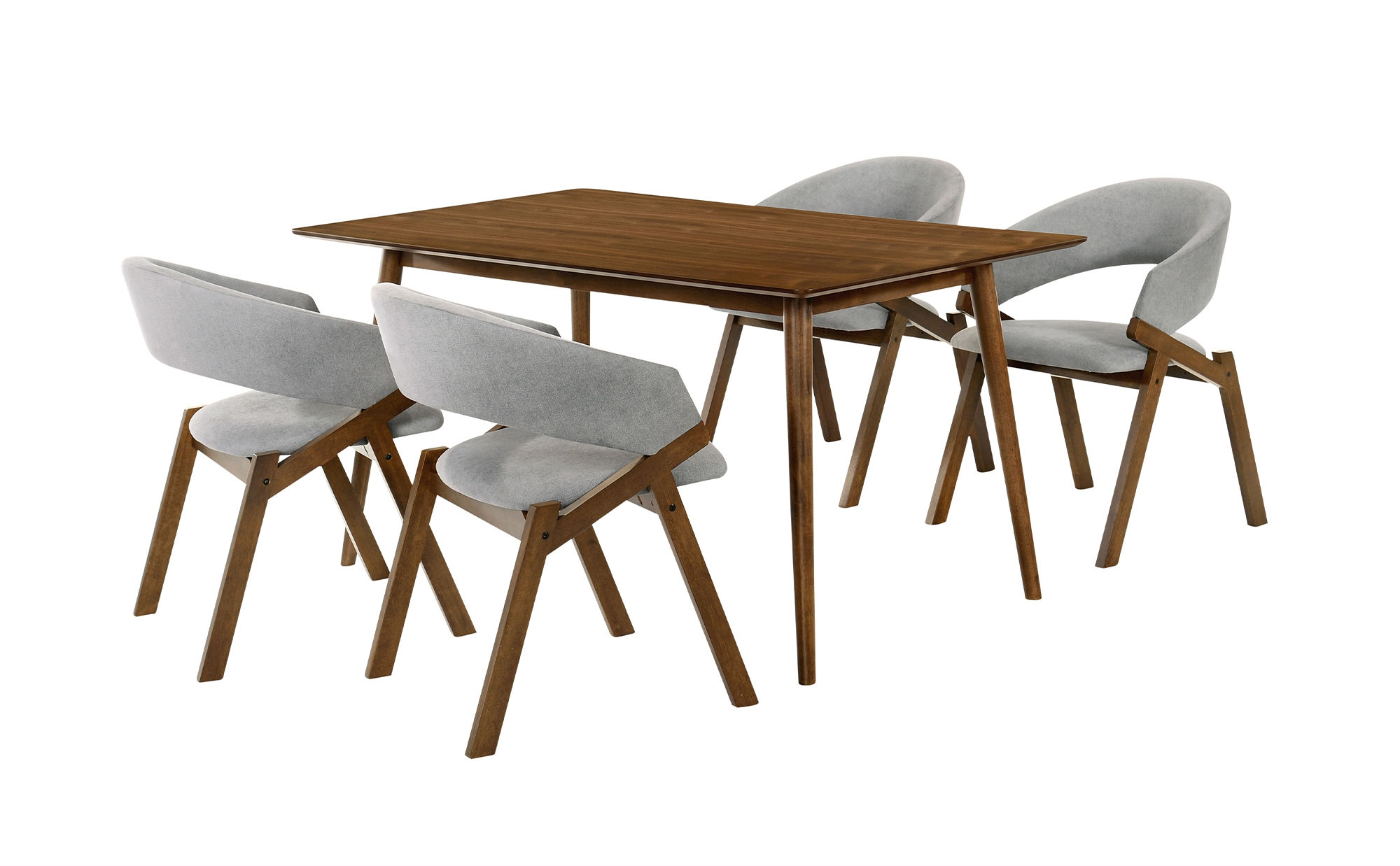 Luxur Living Khasbag Grey Walnut 5pc Dining Set