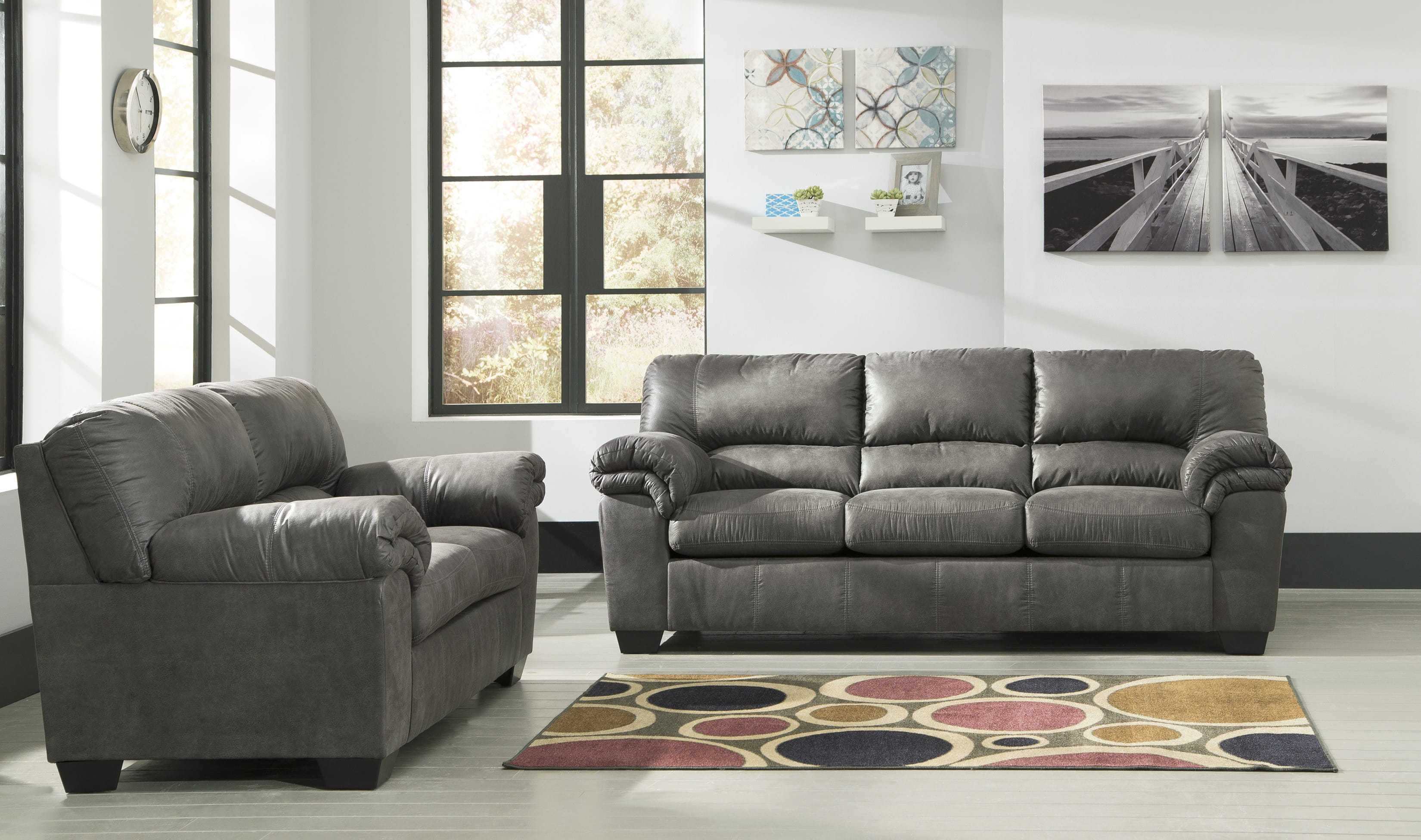 Ashley Furniture Bladen Contemporary Slate 2pc Living Room Set