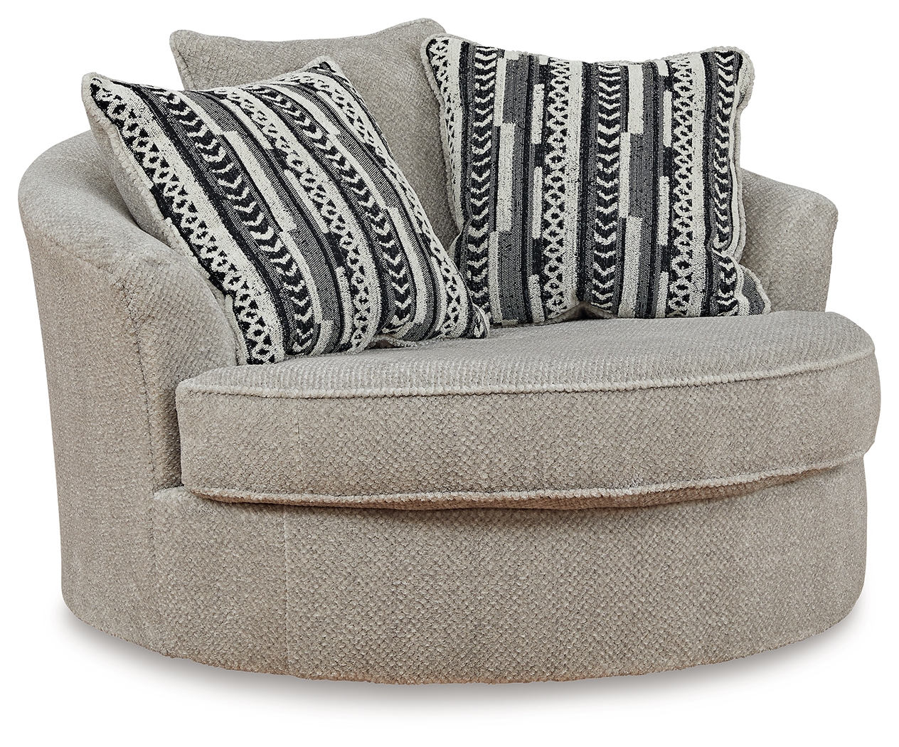 Ashley Furniture Calnita Sisal Oversized Swivel Accent Chair