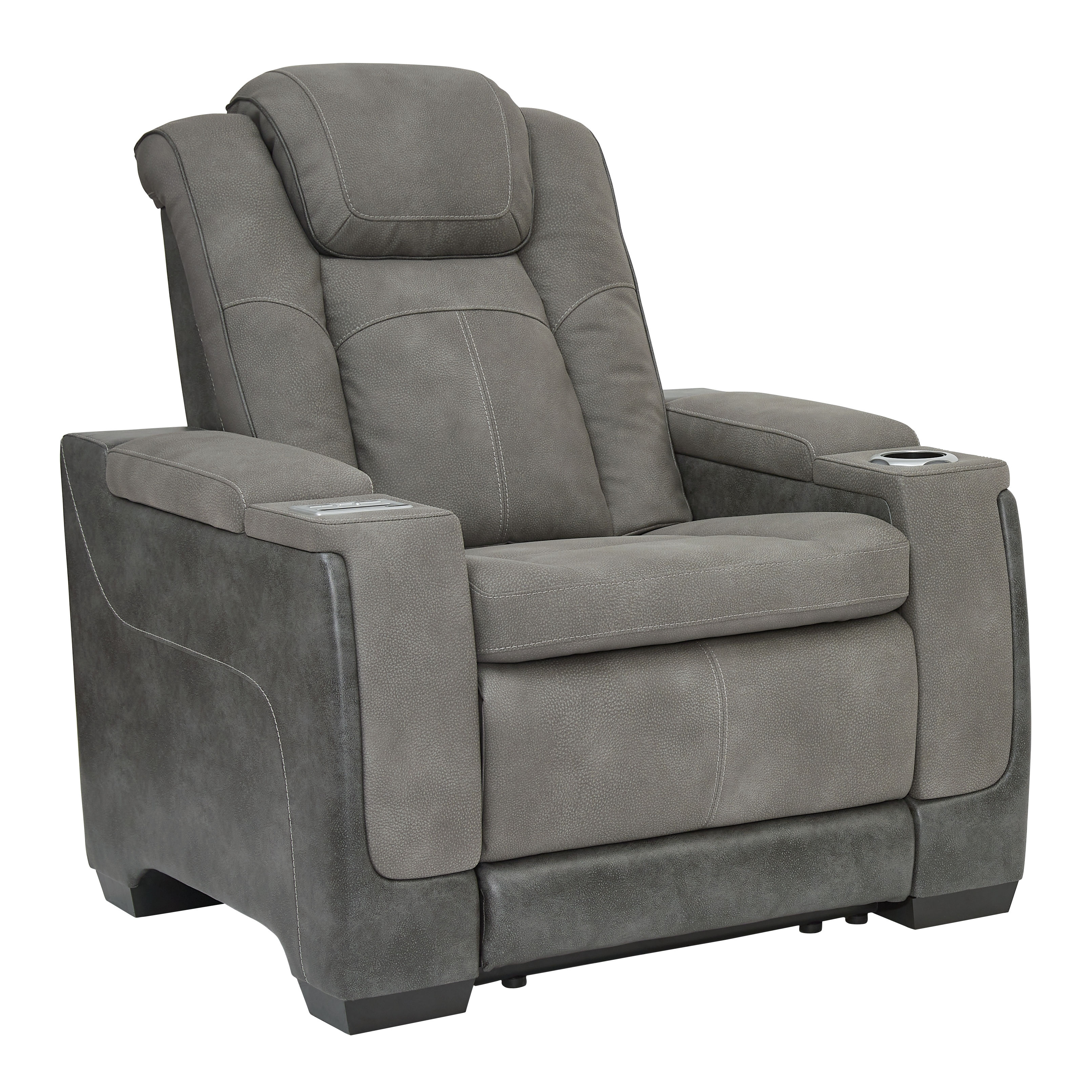 Ashley Furniture Next Gen DuraPella Slate Fabric Power Recliner With Adjust...