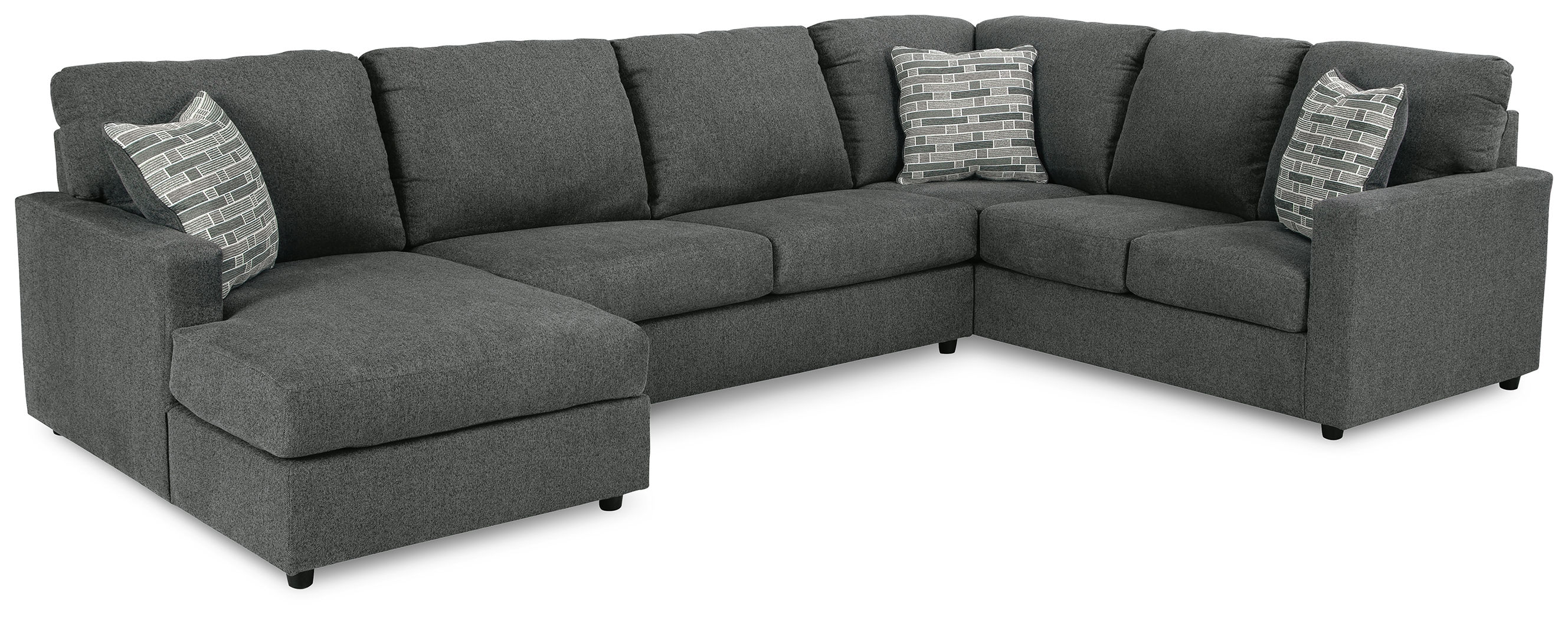 Ashley Furniture Edenfield Charcoal 3pc LAF Sectional With Chaise