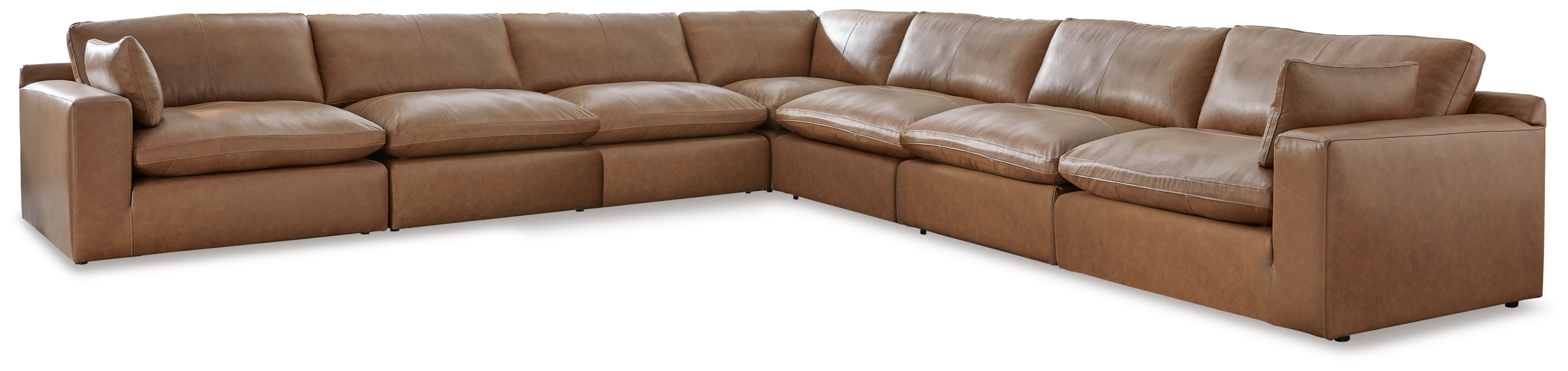 Ashley Furniture Emilia Caramel 7pc Sectional