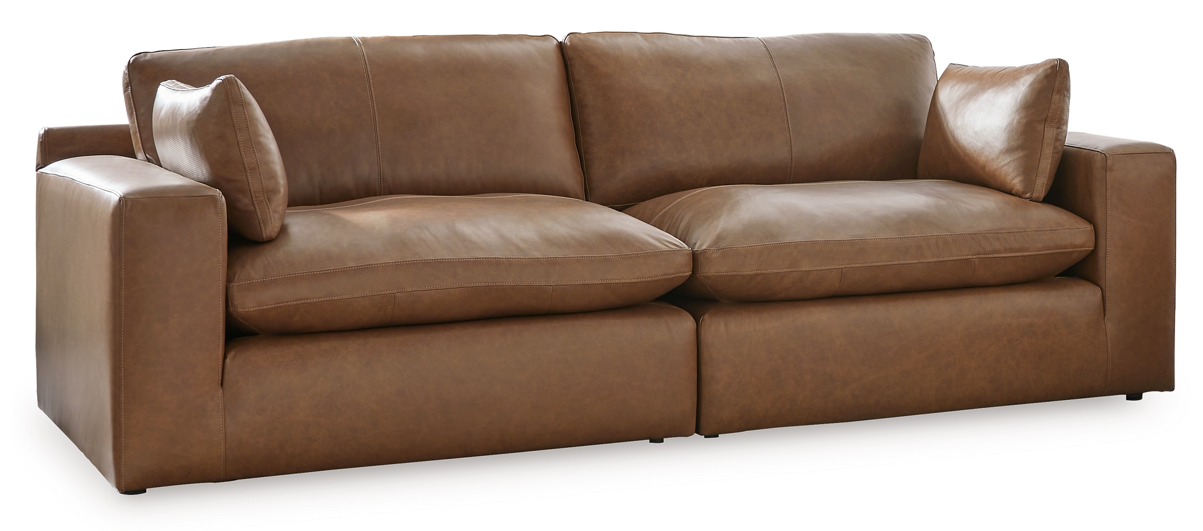 Ashley Furniture Emilia Caramel 2pc Sectional Loveseat
