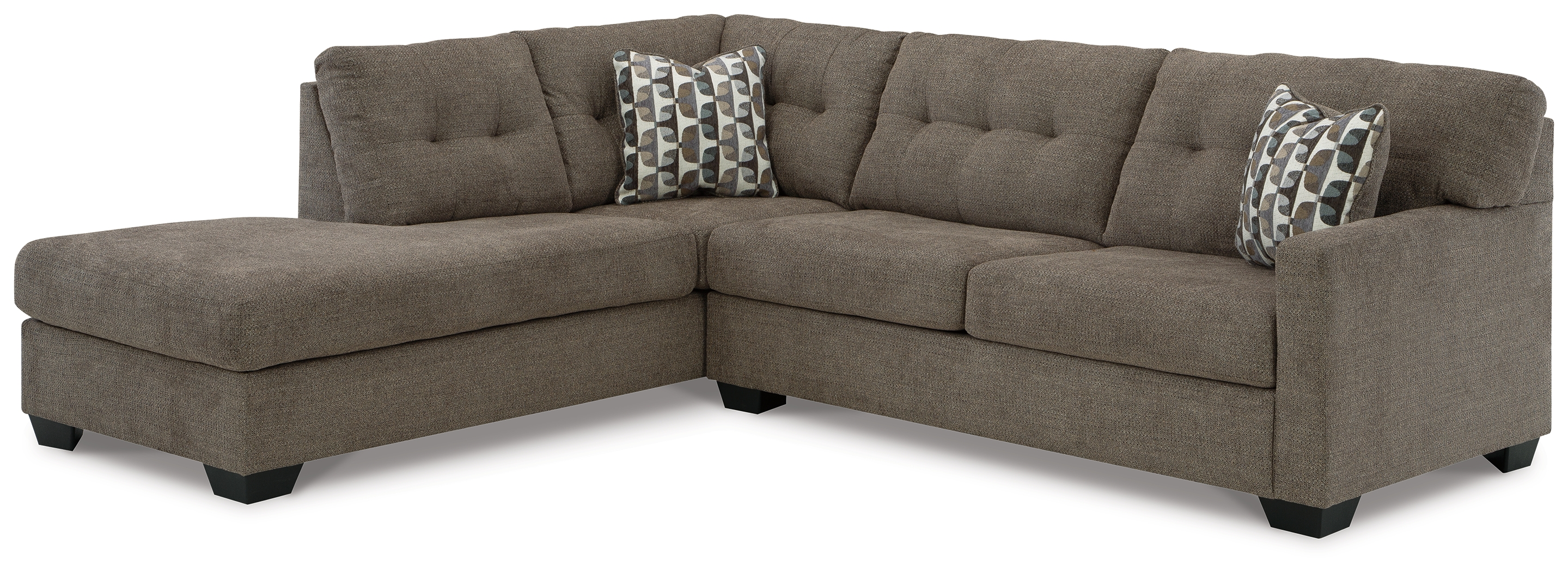 Ashley Furniture Mahoney Chocolate 2pc Sectional With Chaise