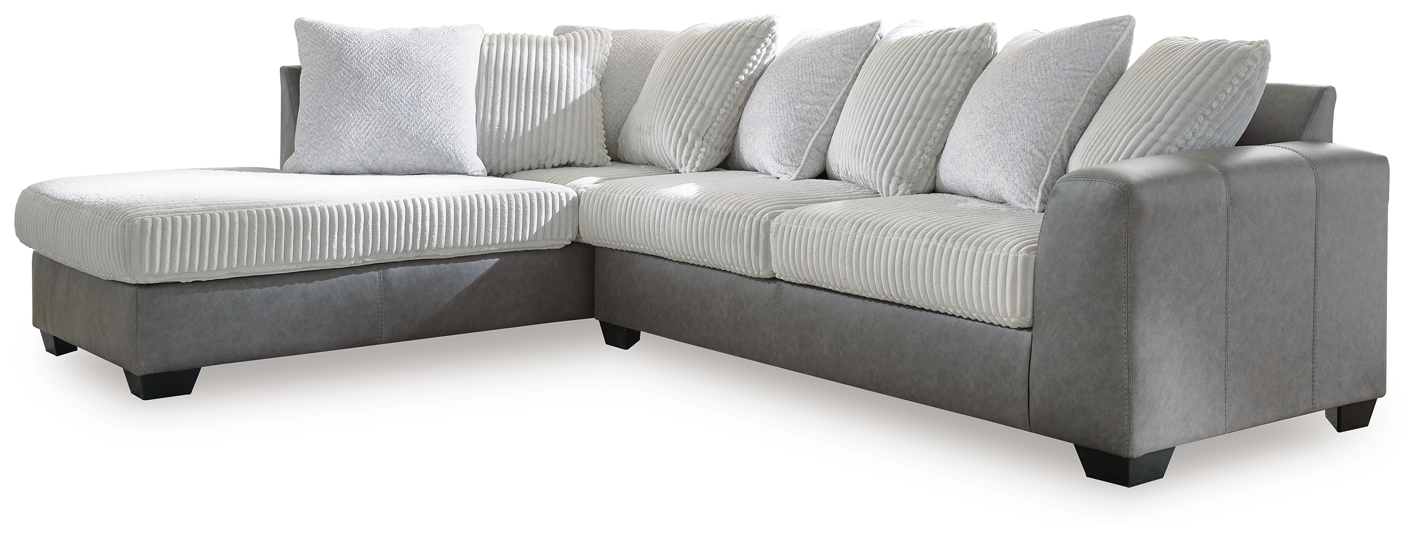 Ashley Furniture Clairette Court Alloy 2pc Sectional With LAF Chaise