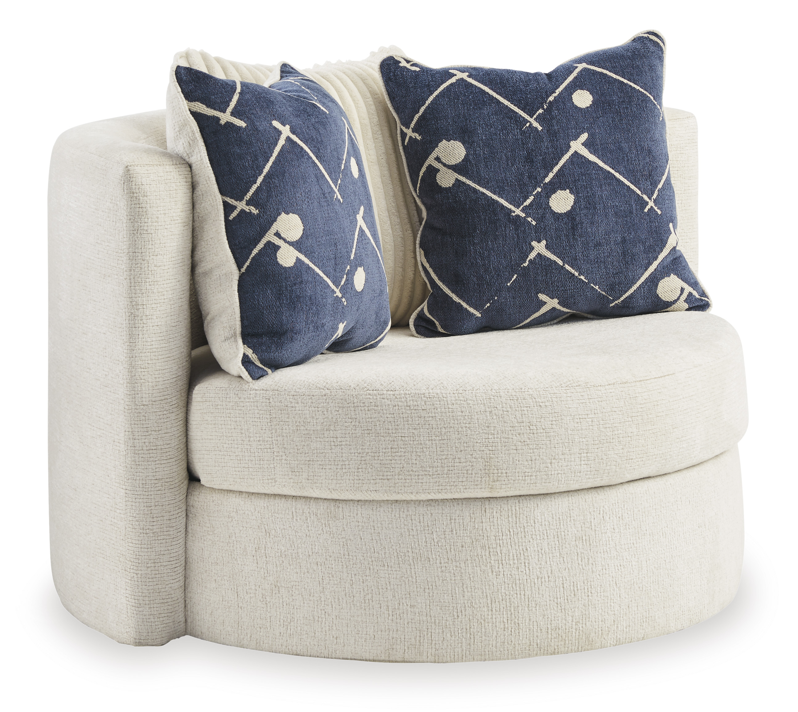 Ashley Furniture Padova Ivory Swivel Accent Chair