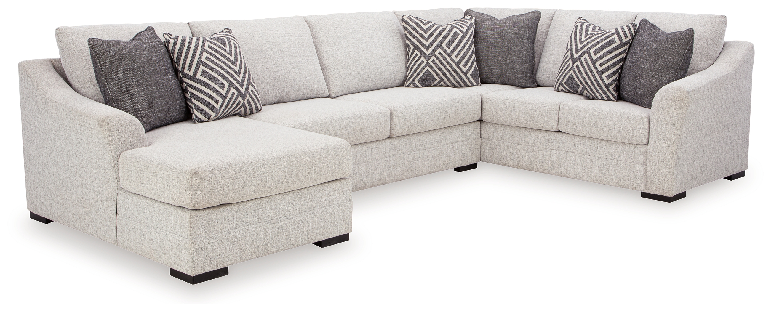 Ashley Furniture Koralynn Stone 3pc LAF Sectional With Chaise