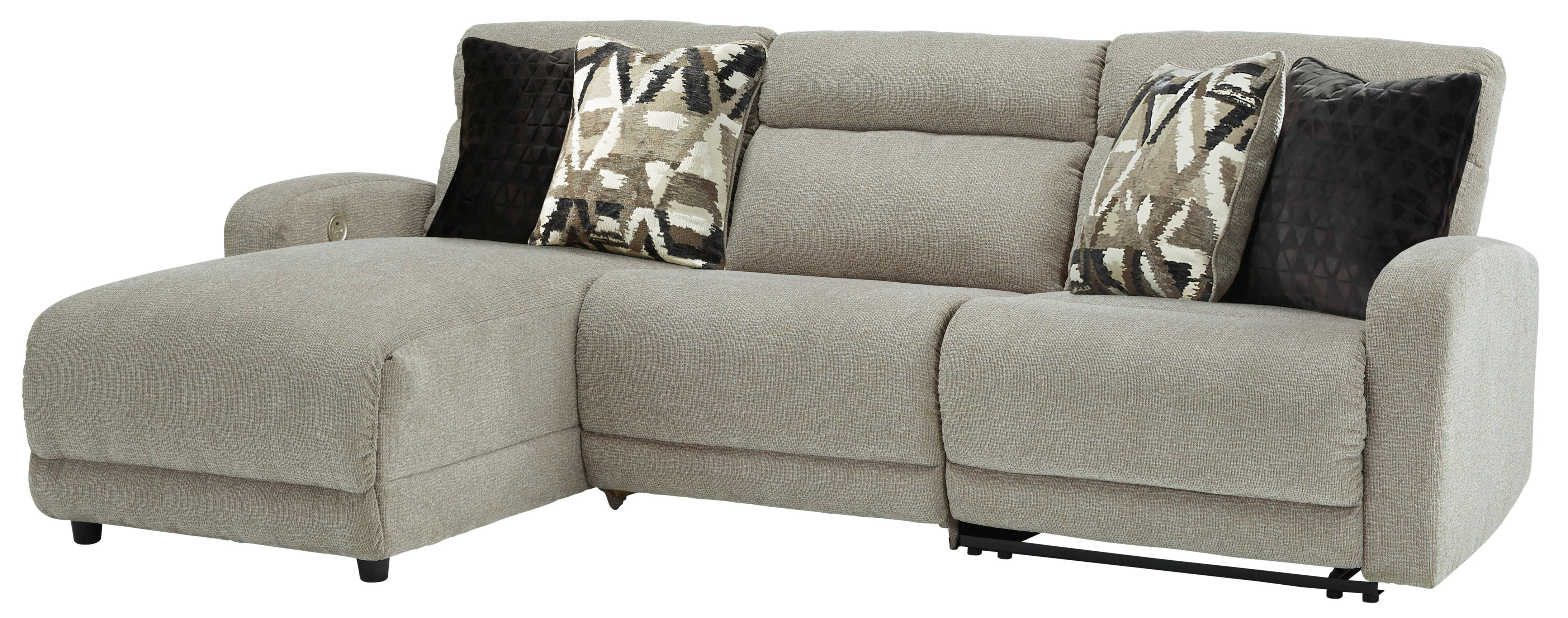 Ashley Furniture Colleyville Stone Sectional With LAF Power Chaise