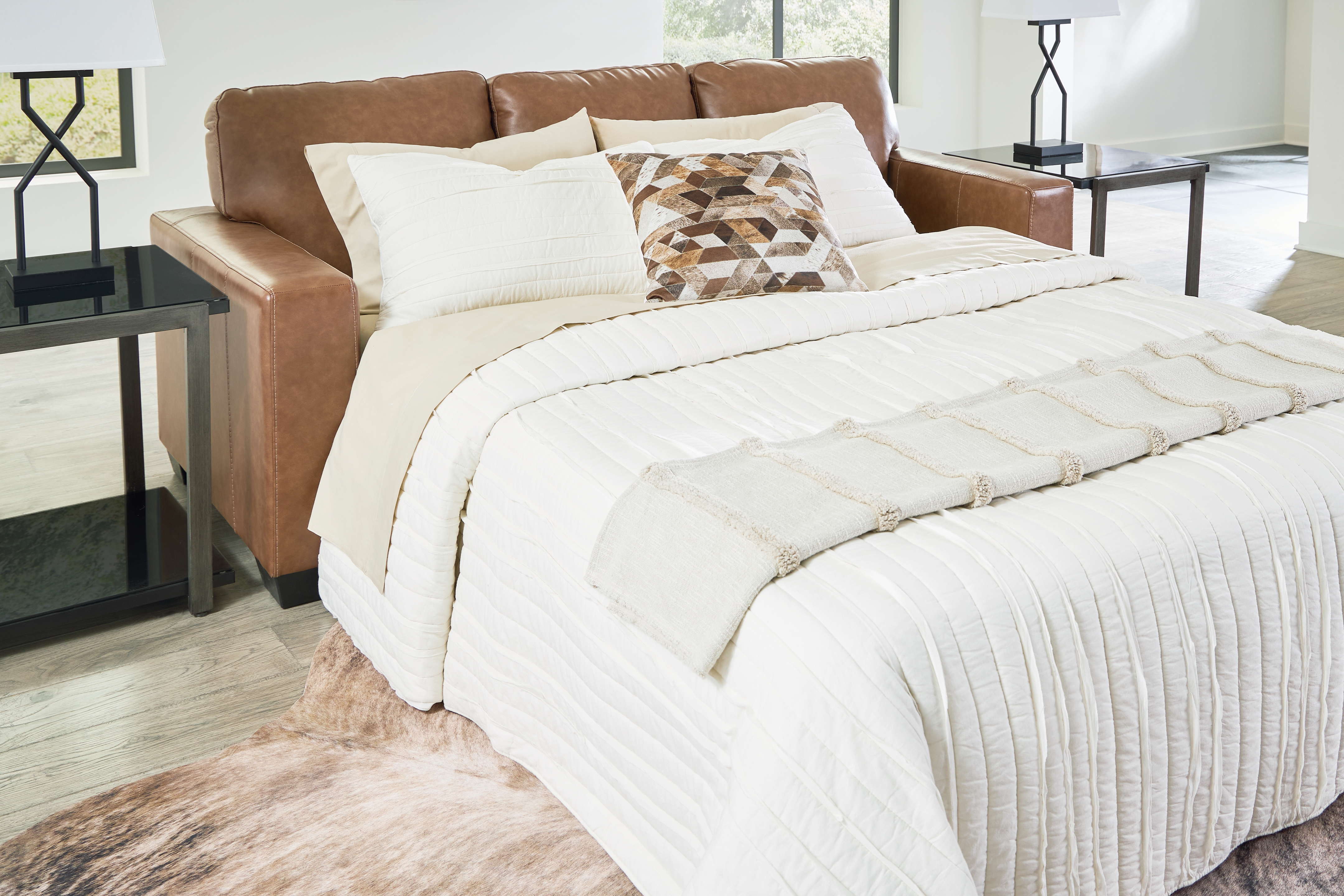 Ashley Furniture Bolsena Caramel Queen Sofa Sleeper