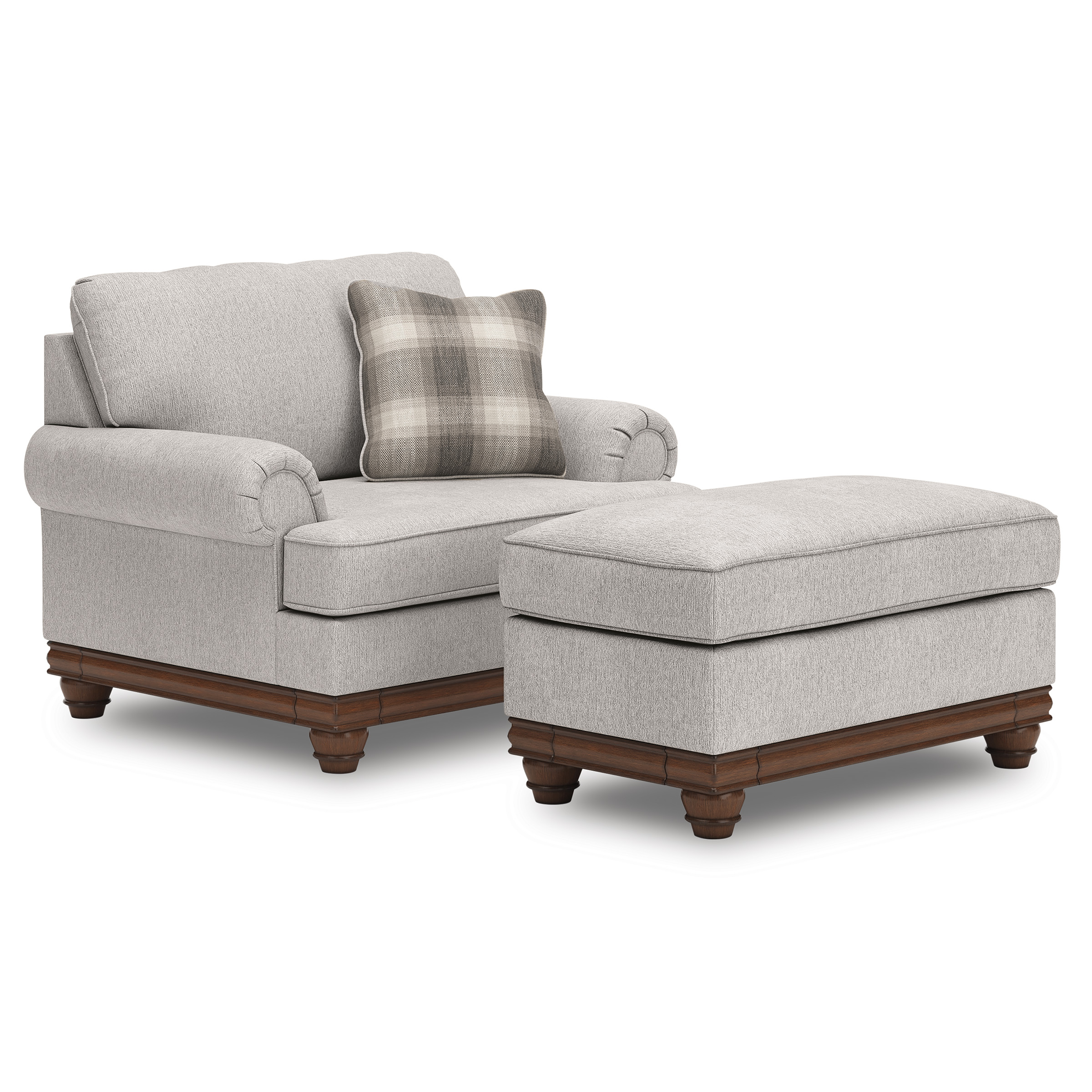 Ashley Furniture Meadowview Sandstone Chair And Ottoman Set