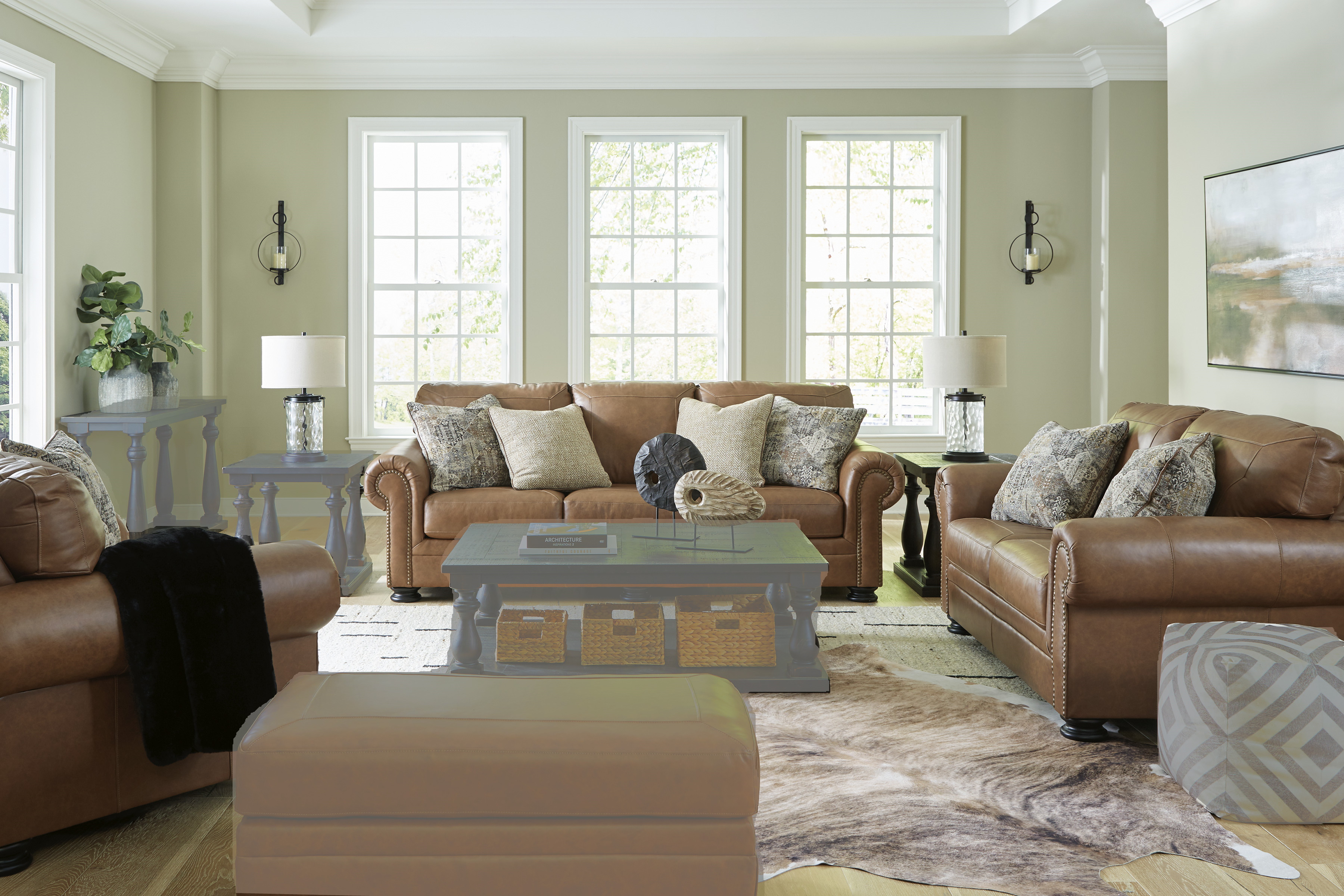 Ashley Furniture Carianna Caramel 3pc Living Room Set