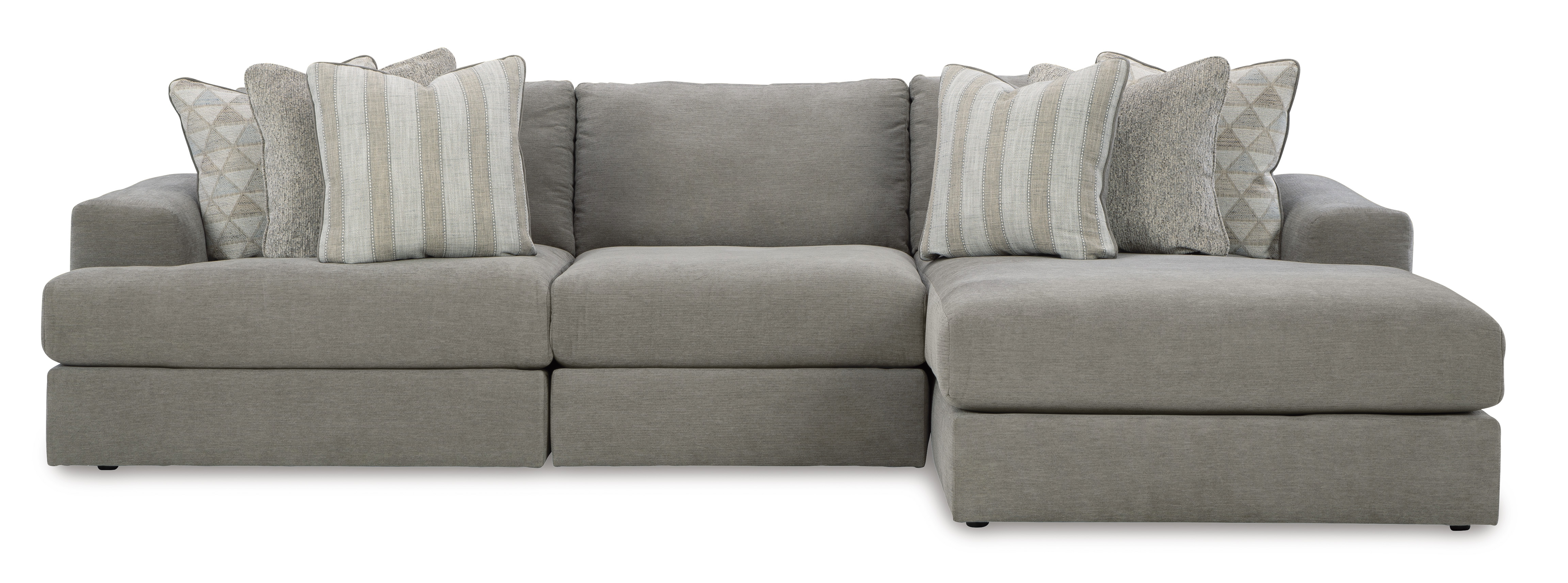 Ashley Furniture Avaliyah Ash 3pc Sectional With RAF Chaise