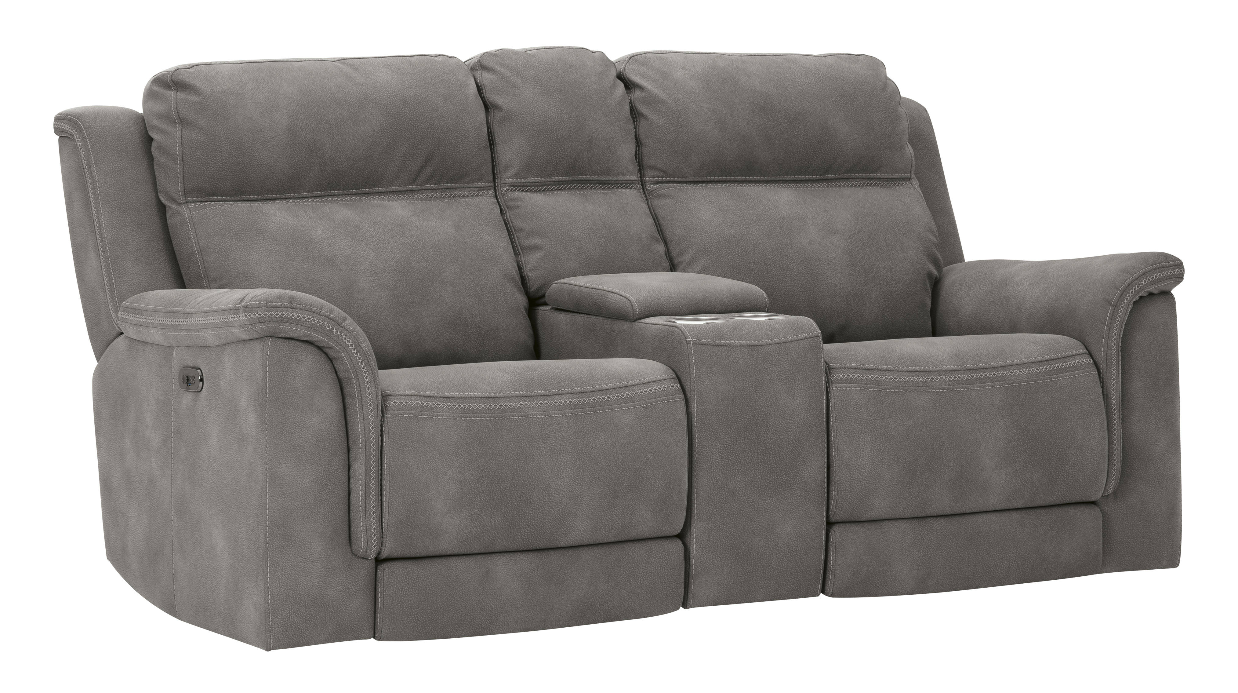 Ashley Furniture Next Gen DuraPella Slate Power Recliner Loveseat With Cons...