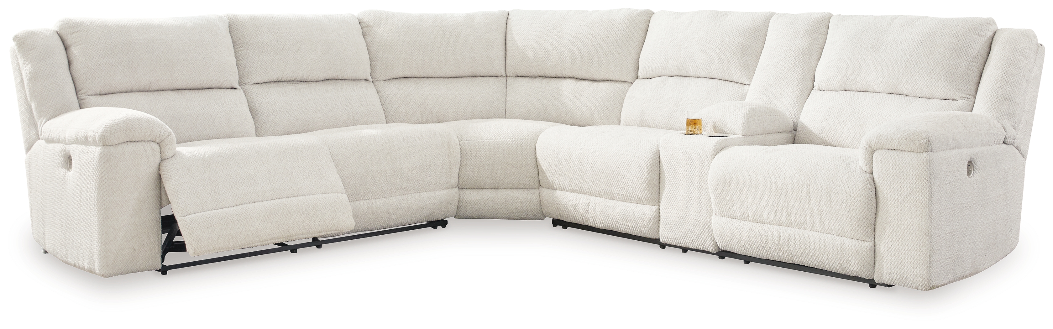 Ashley Furniture Keensburg Linen LAF 3pc Power Reclining Sectional