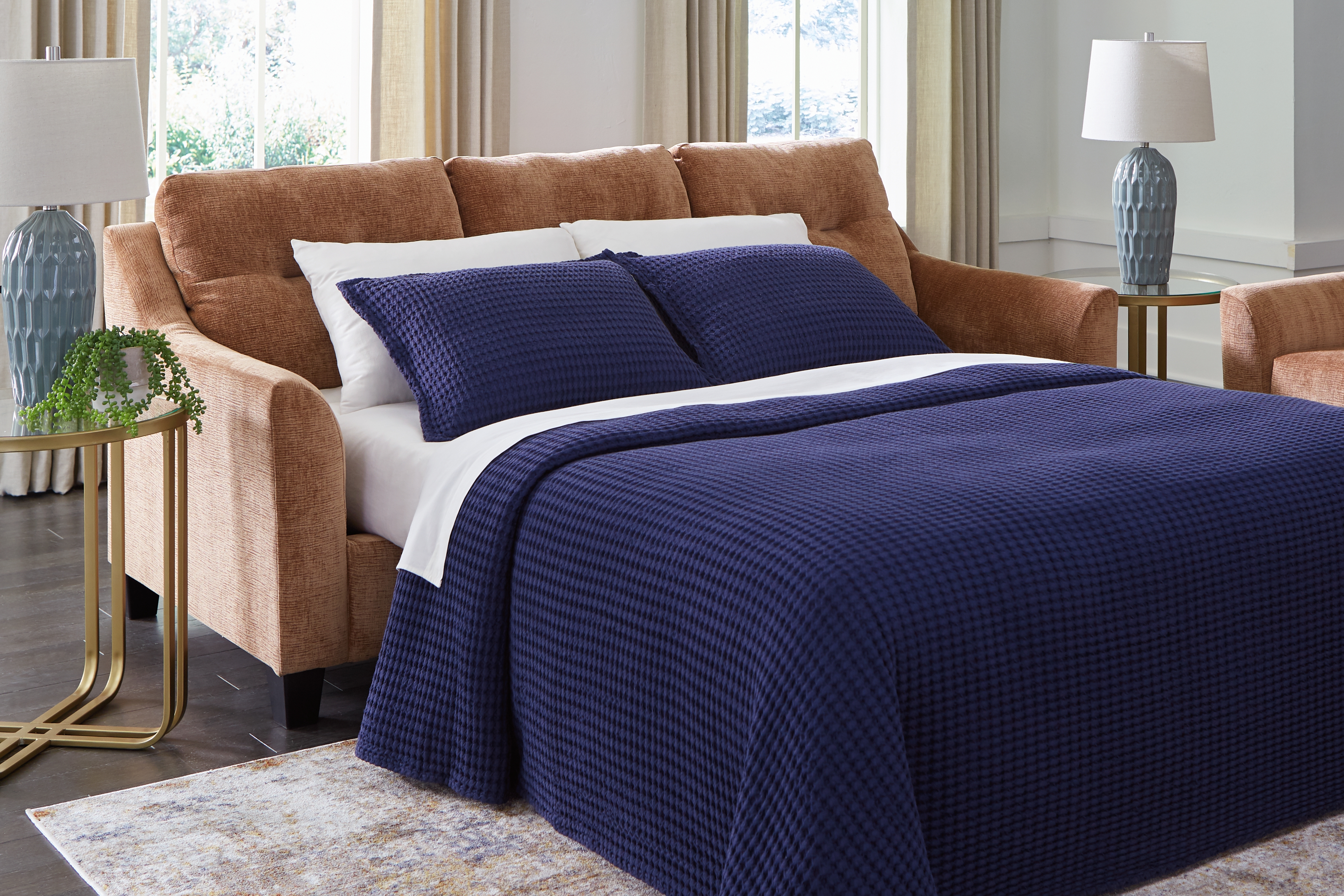 Ashley Furniture Amity Bay Clay Queen Sofa Chaise Sleeper