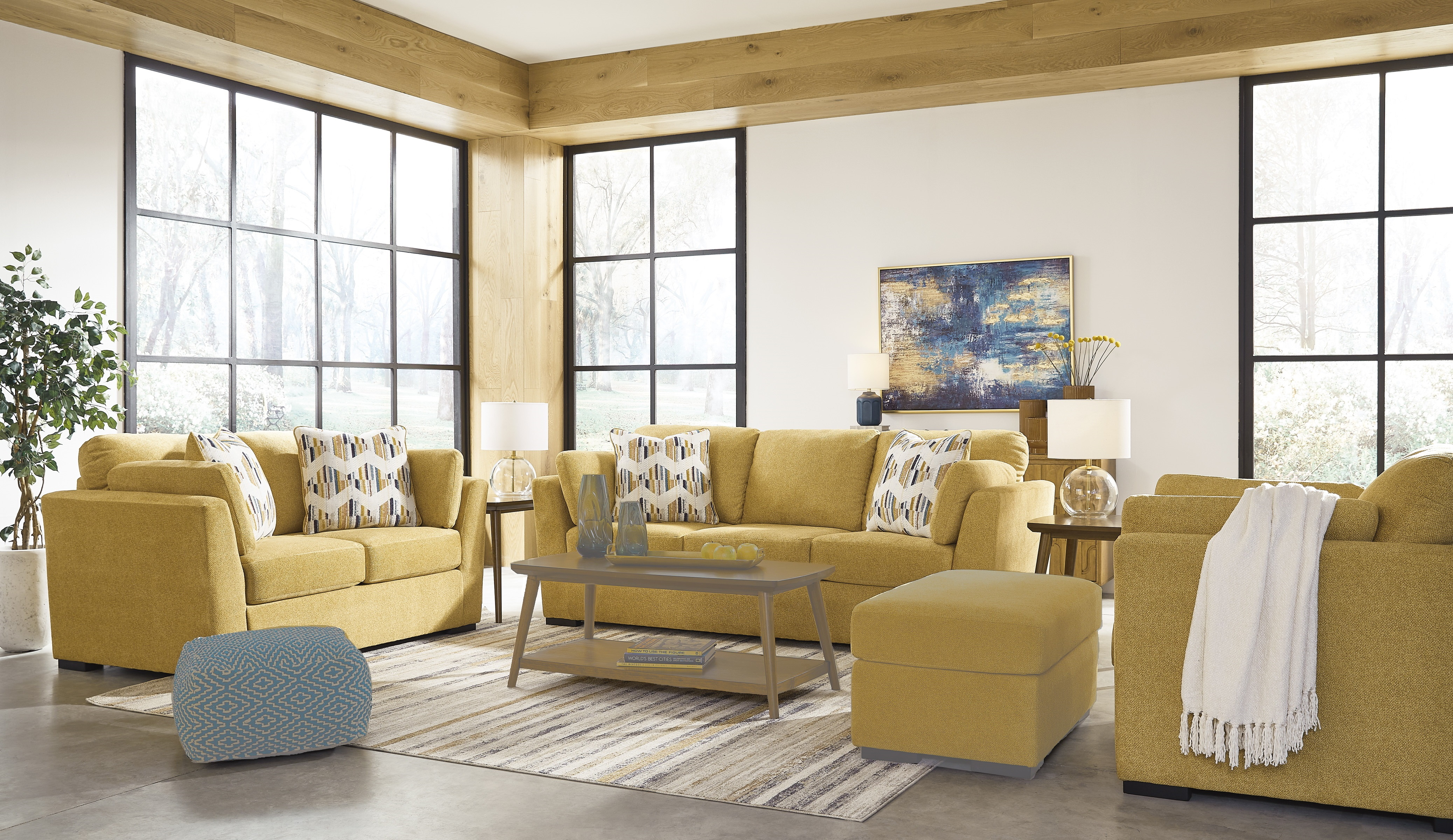 Ashley Furniture Keerwick Sunflower 3pc Living Room Set