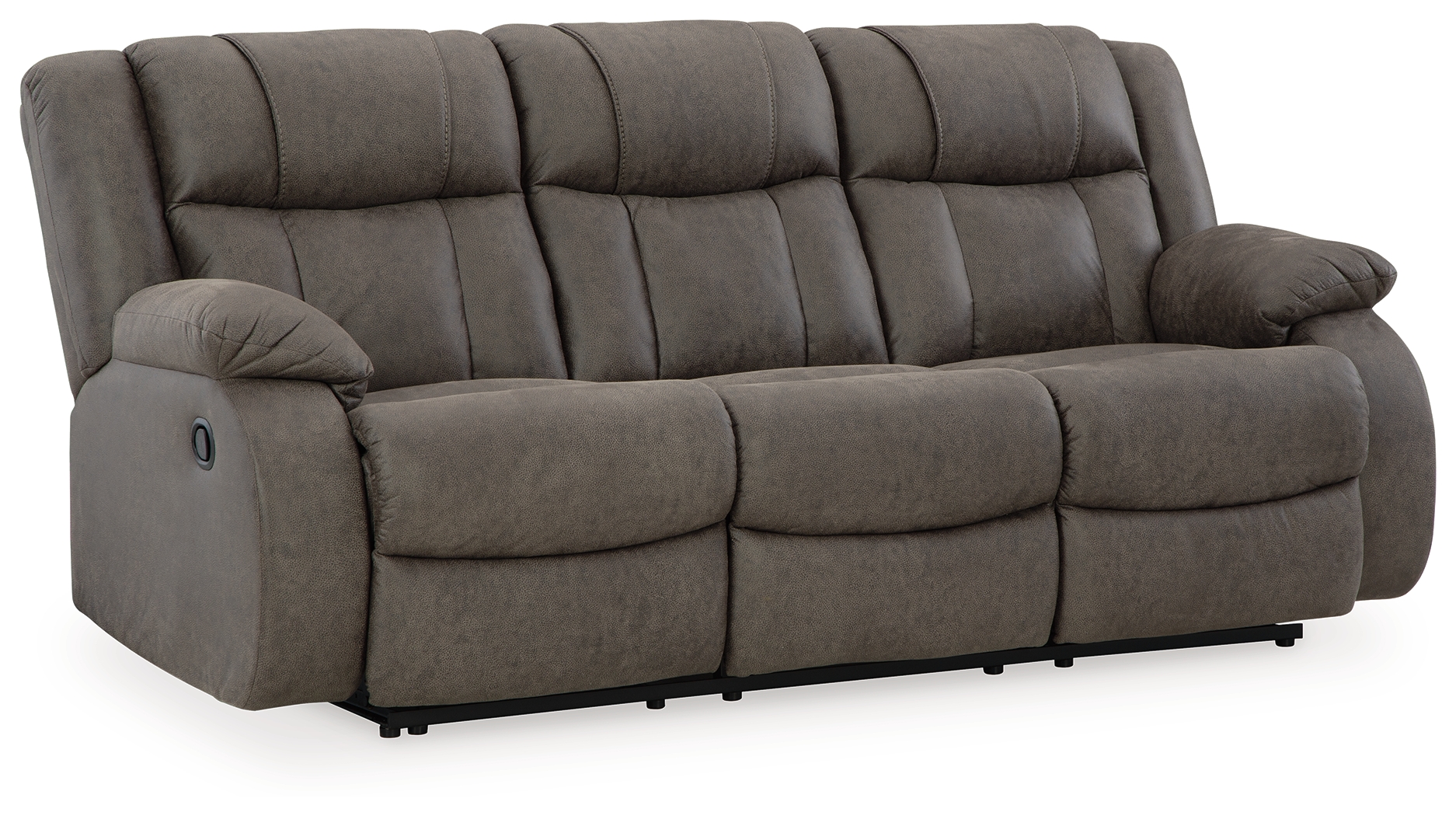 Ashley Furniture First Base Gunmetal Reclining Sofa