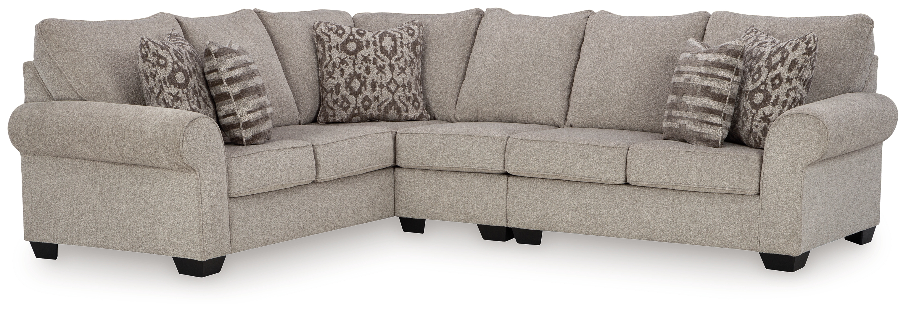 Ashley Furniture Claireah Umber 3pc Sectional With RAF Loveseat