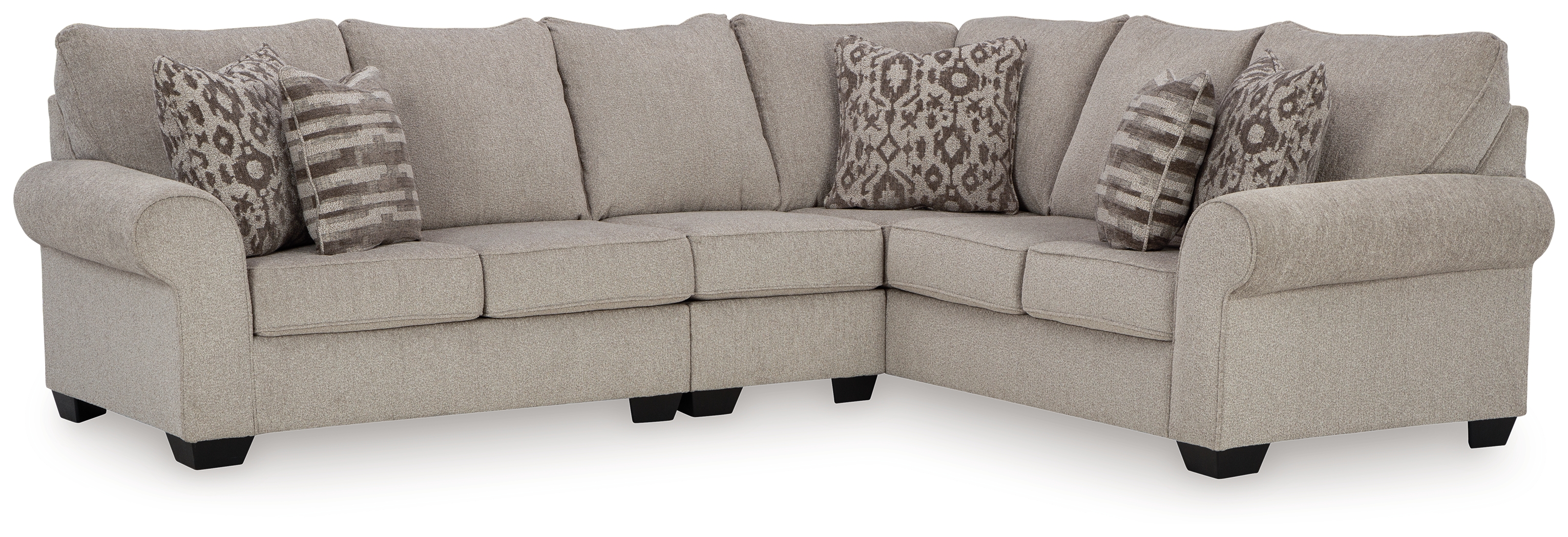 Ashley Furniture Claireah Umber 3pc Sectional With LAF Loveseat