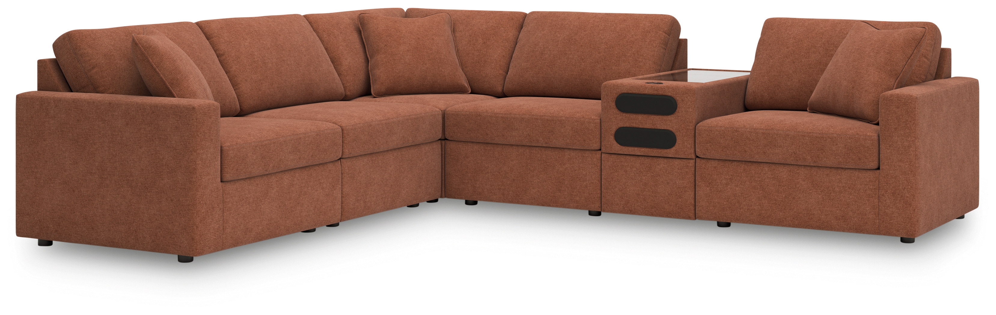 Ashley Furniture Modmax Spice 6pc Sectional With Audio Console