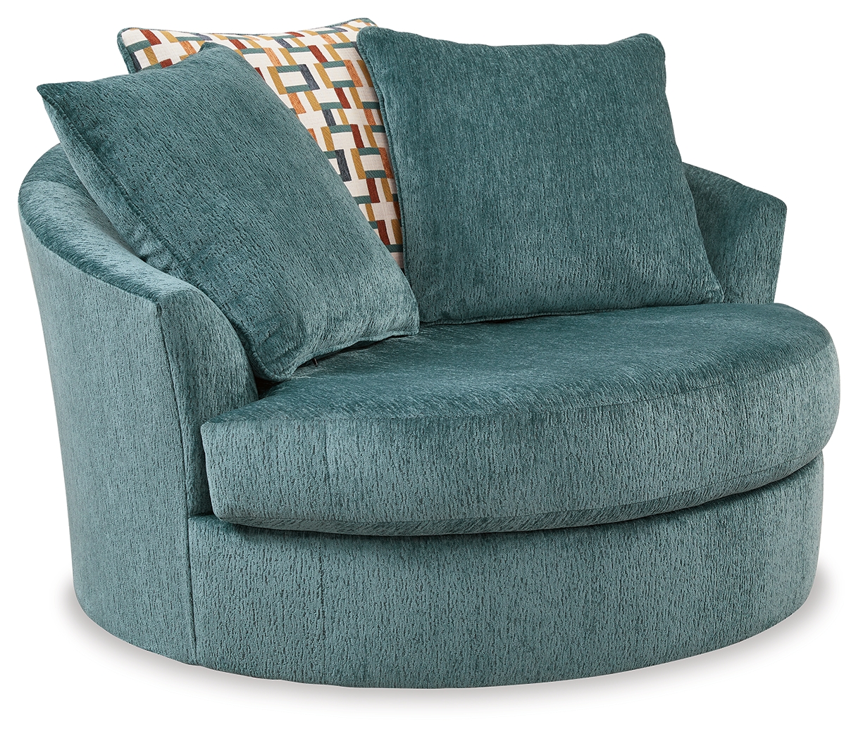 Ashley Furniture Laylabrook Teal Oversized Swivel Accent Chair