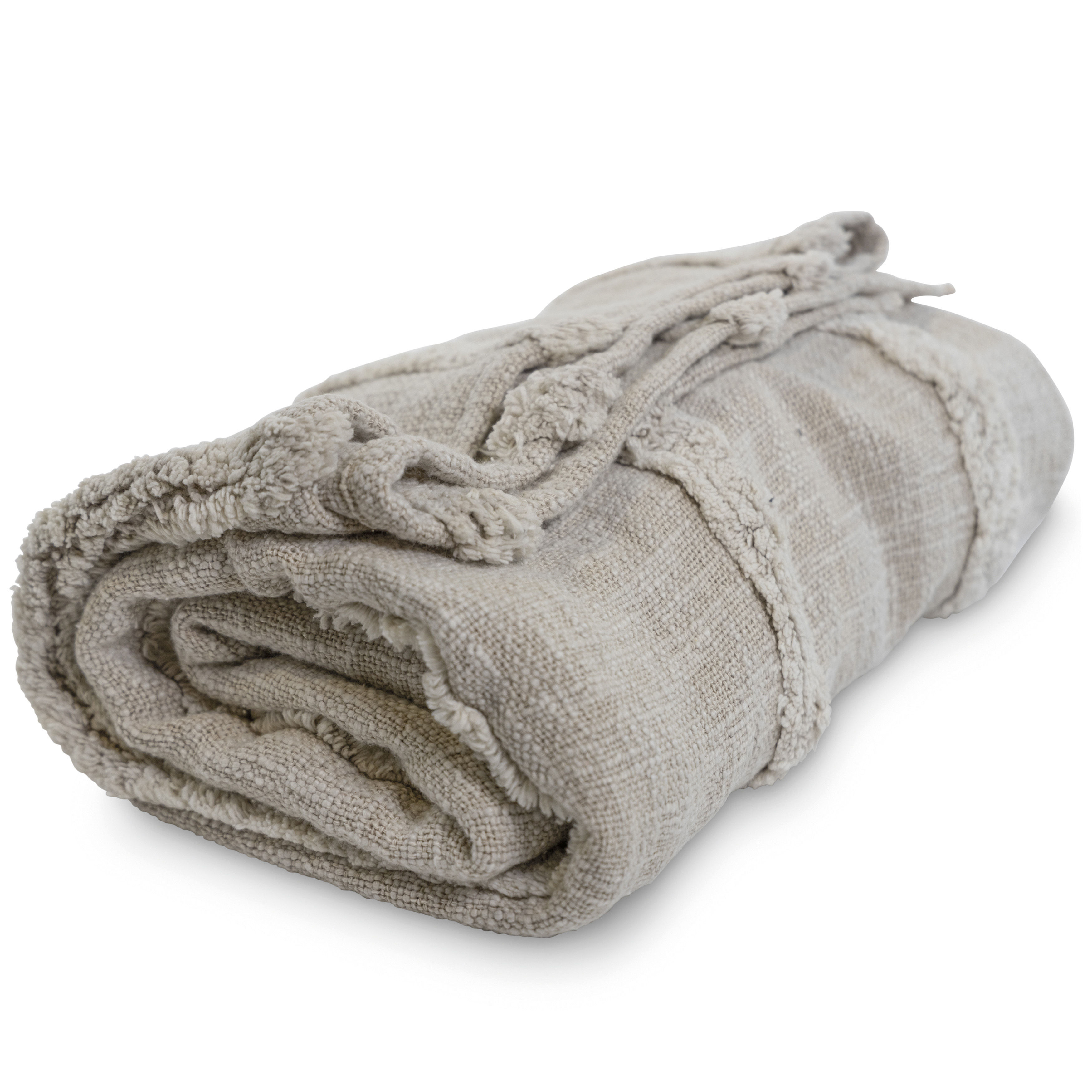3 Ashley Furniture Samsen Linen Fabric Throws