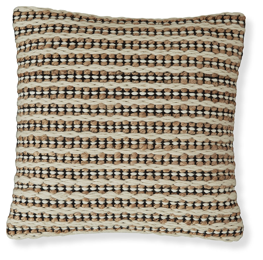 4 Ashley Furniture Nealington Brown Black White Pillows
