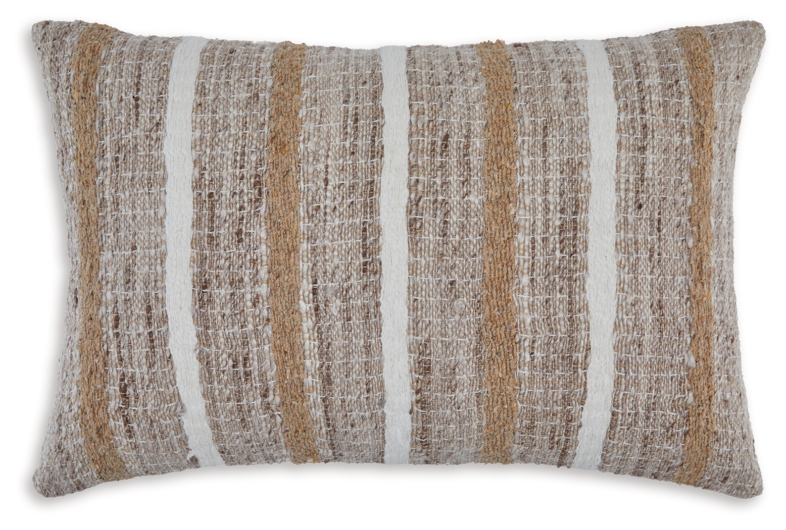 4 Ashley Furniture Benish Tan Brown White Pillows