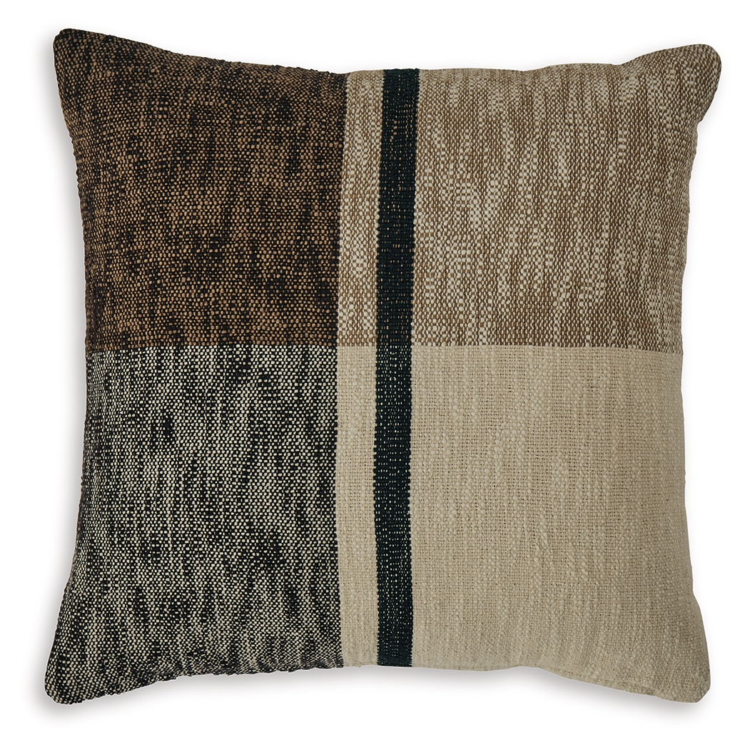 4 Ashley Furniture Adrielton Black Brown Tan Pillows