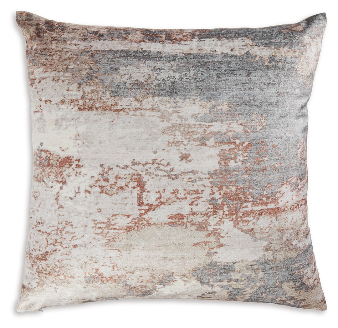 4 Ashley Furniture Edinfielders Cream Gray Rust Pillows