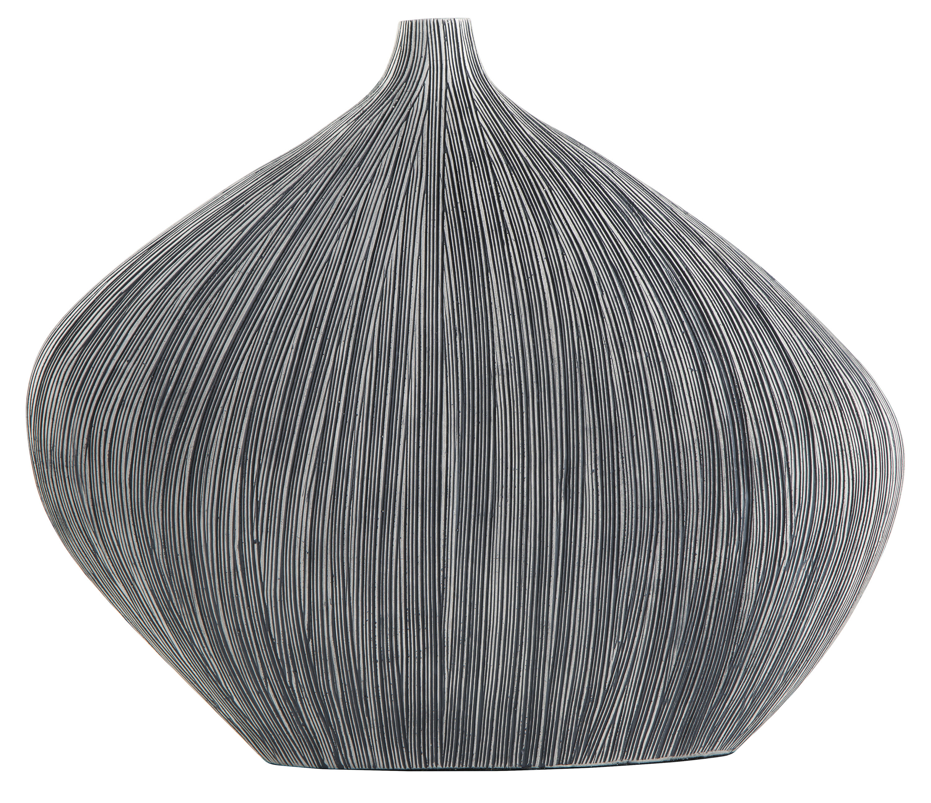 Ashley Furniture Donya Casual Antique Black Resin Vase