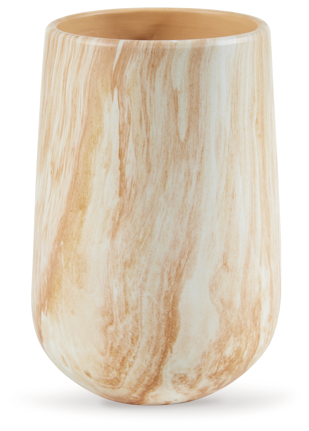 Ashley Furniture Cammen Tan White Ceramic Vase
