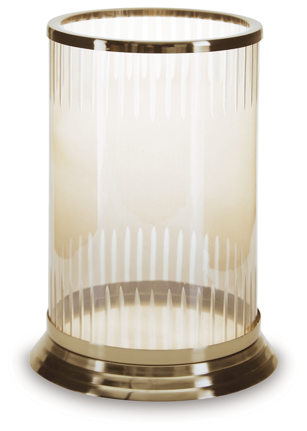Ashley Furniture Aavinson Amber Gold 8 Inch Candle Holder