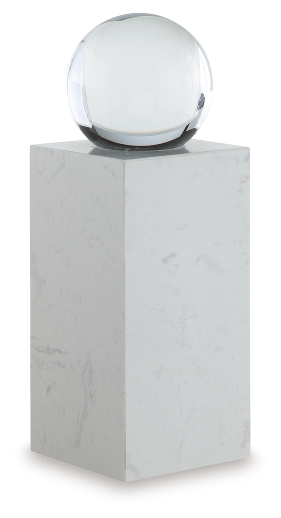Ashley Furniture Sellner Clear White Sculpture