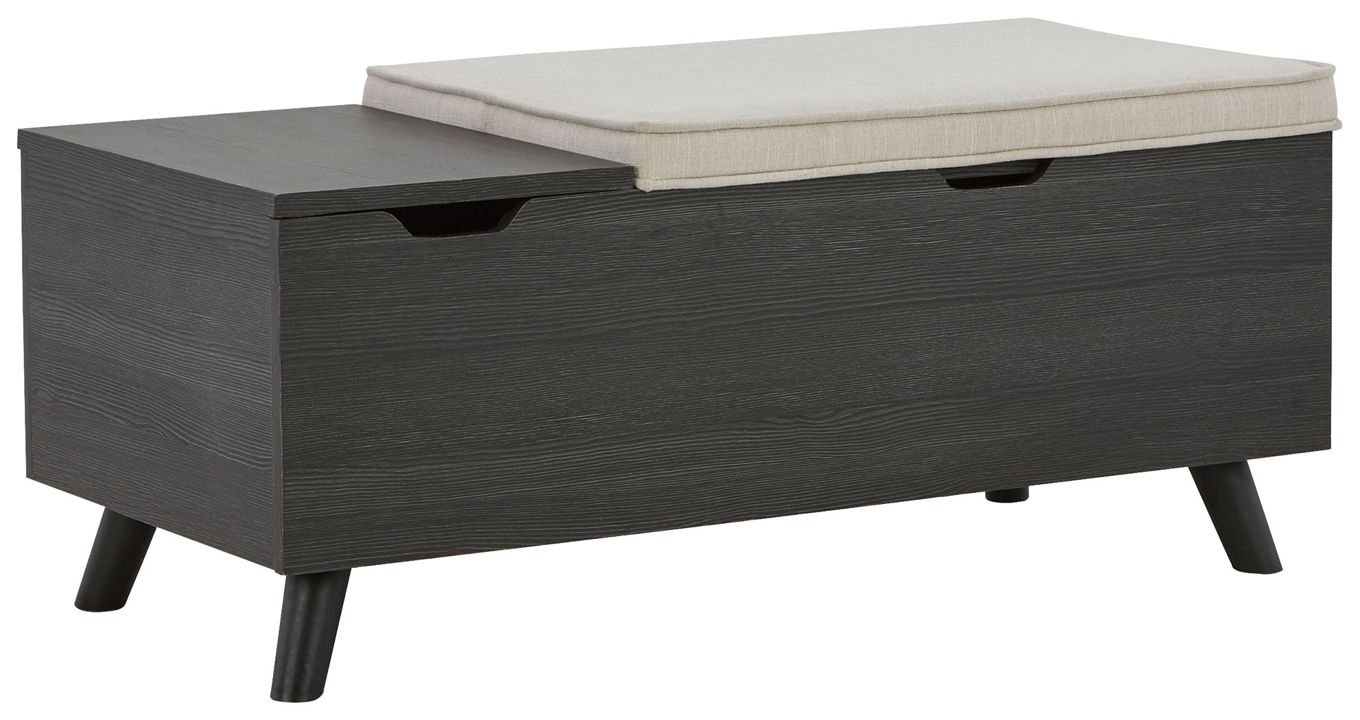 Ashley Furniture Yarlow Casual Linen Gray Storage Bench