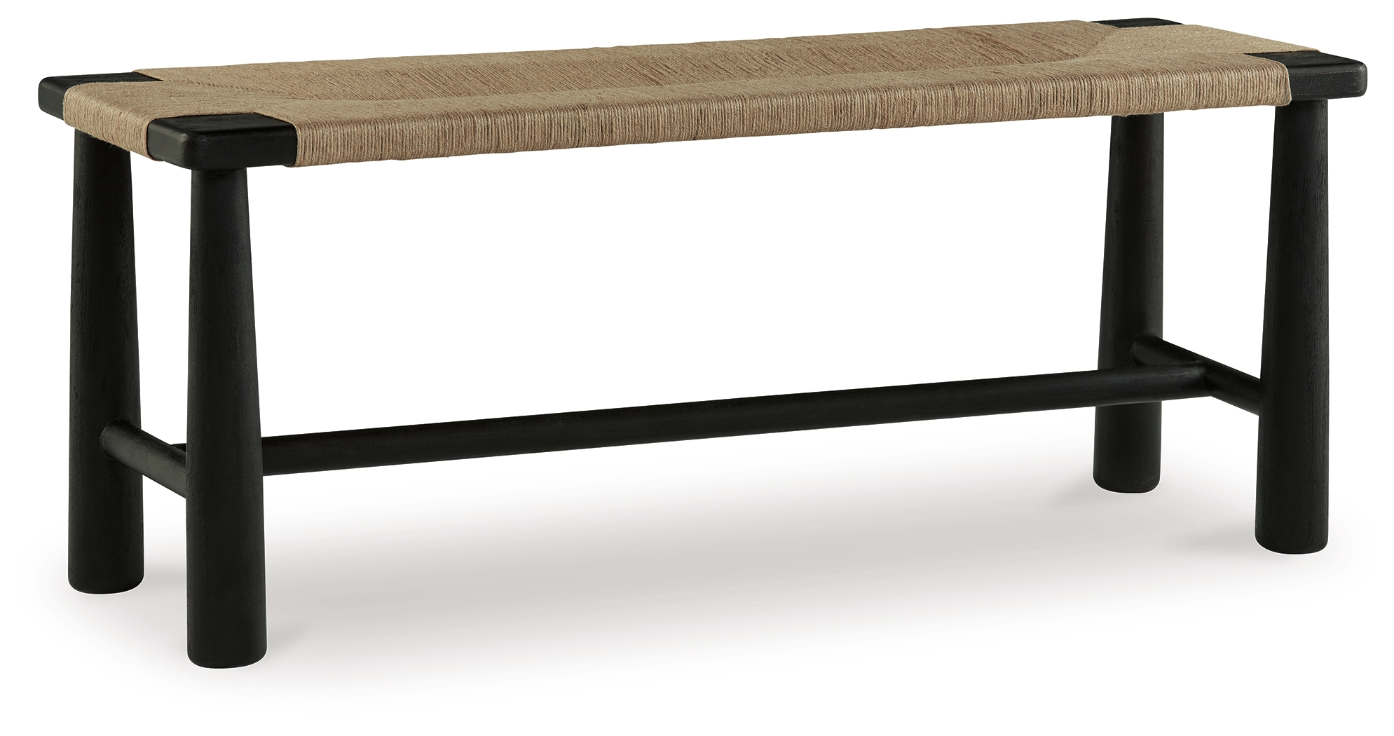 Ashley Furniture Acerman Black Natural Accent Bench