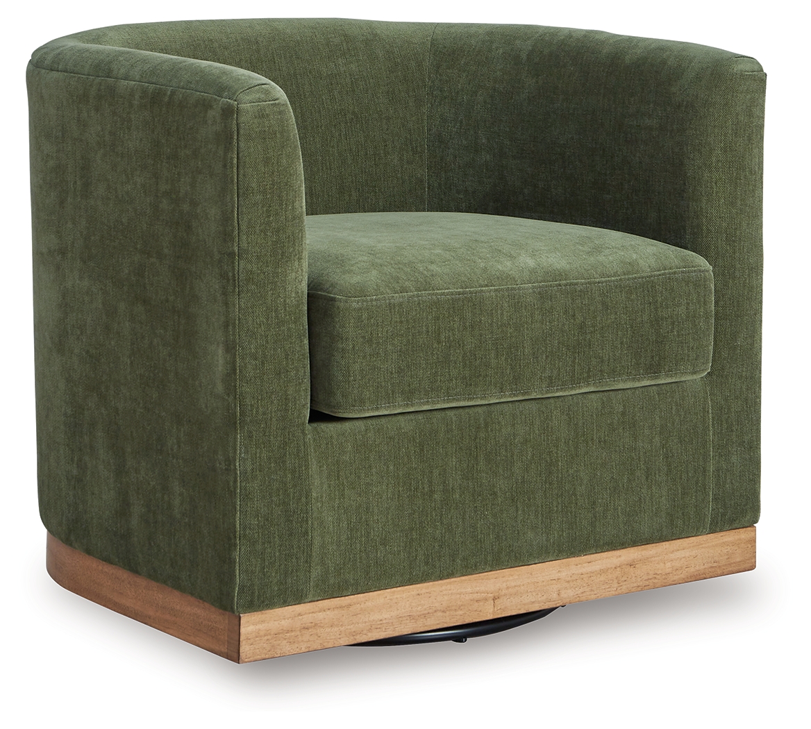 Ashley Furniture Jersonlow Forest Green Swivel Chair