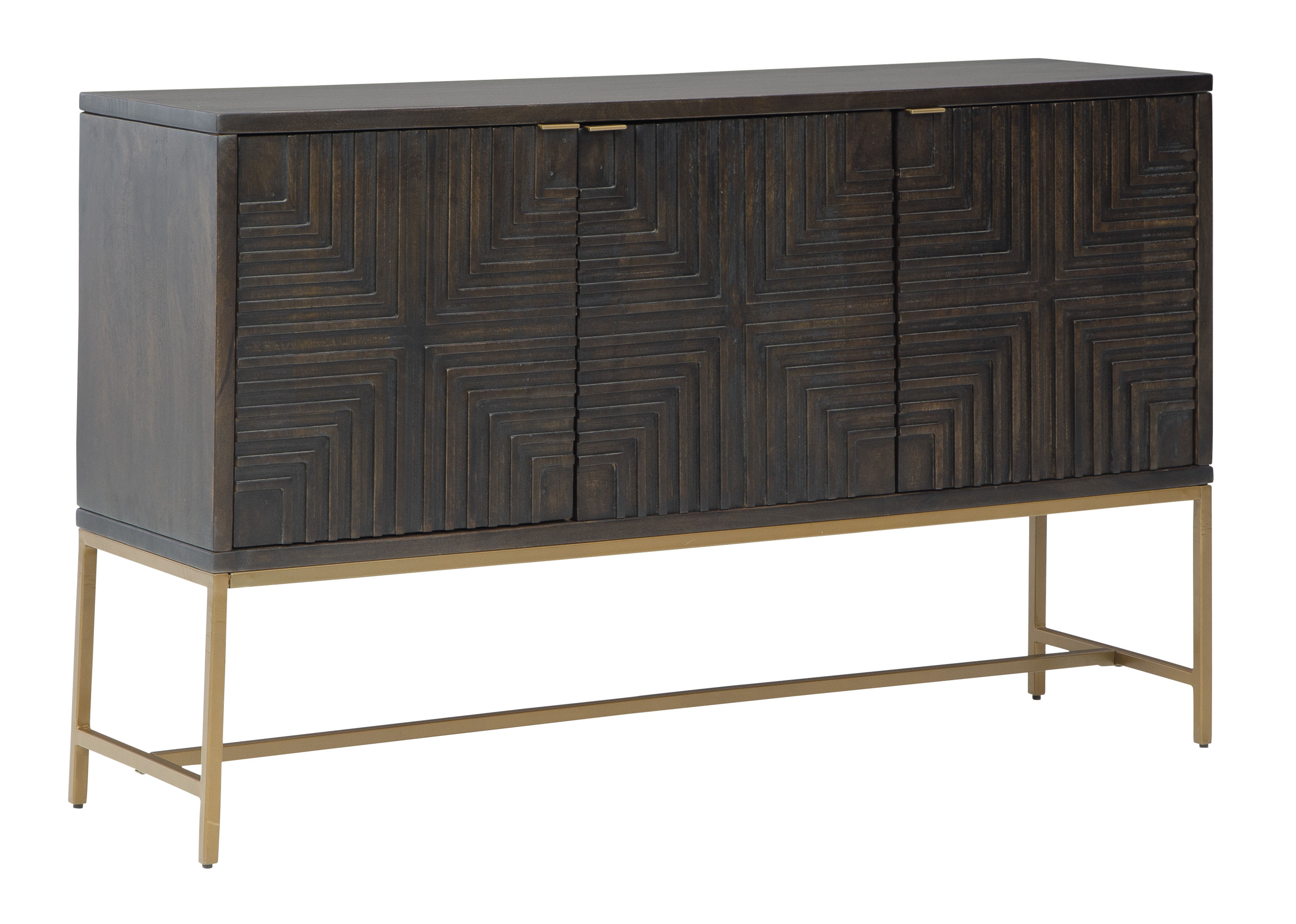 Ashley Furniture Elinmore Brown Gold Accent Cabinet