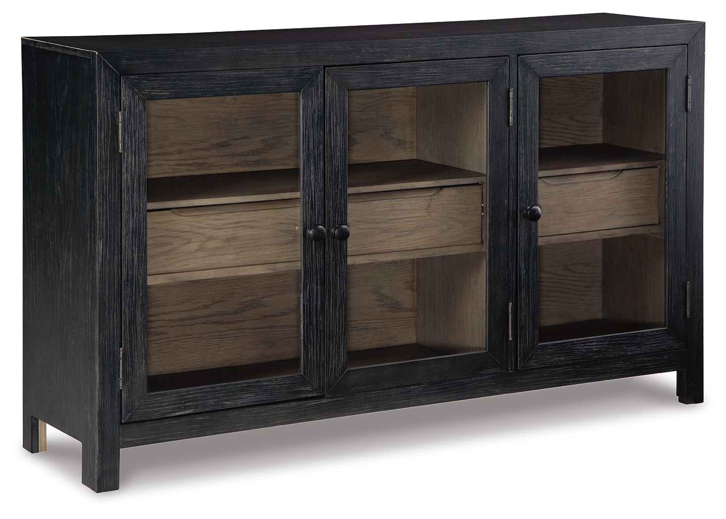 Ashley Furniture Lenston Black Gray Accent Cabinet