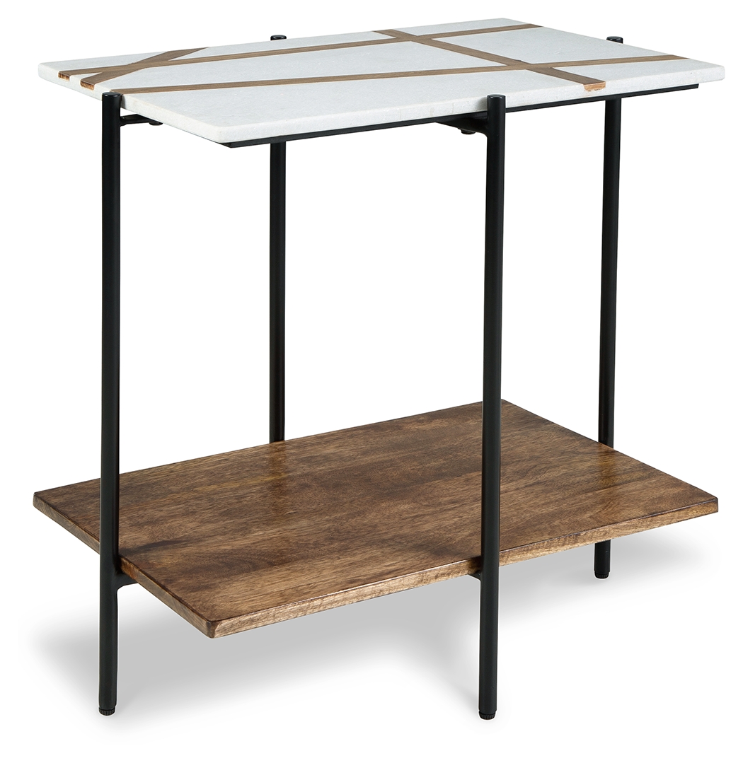 Ashley Furniture Braxmore White Light Brown Accent Table