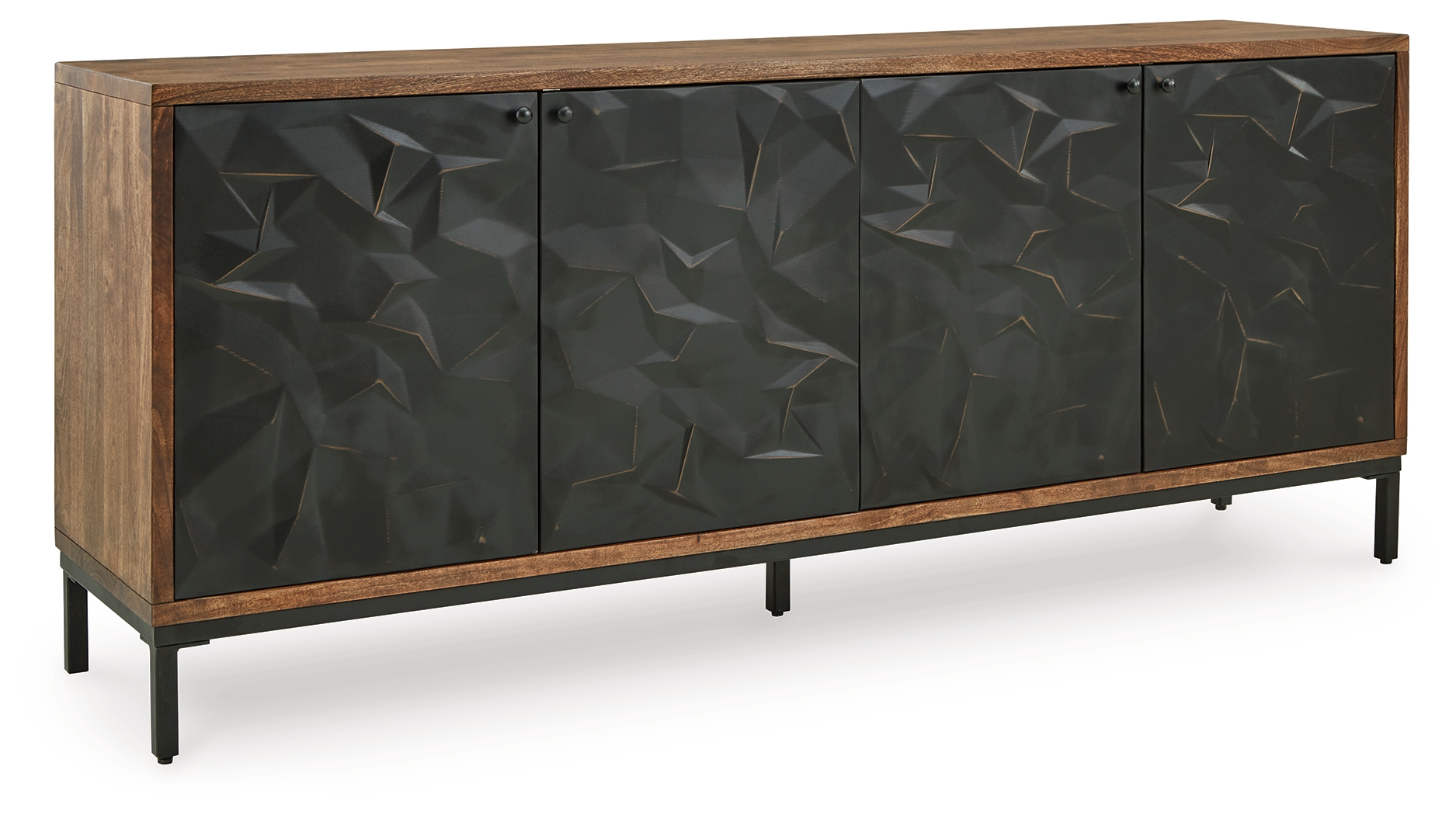 Ashley Furniture Dorannby Black Brown Accent Cabinet