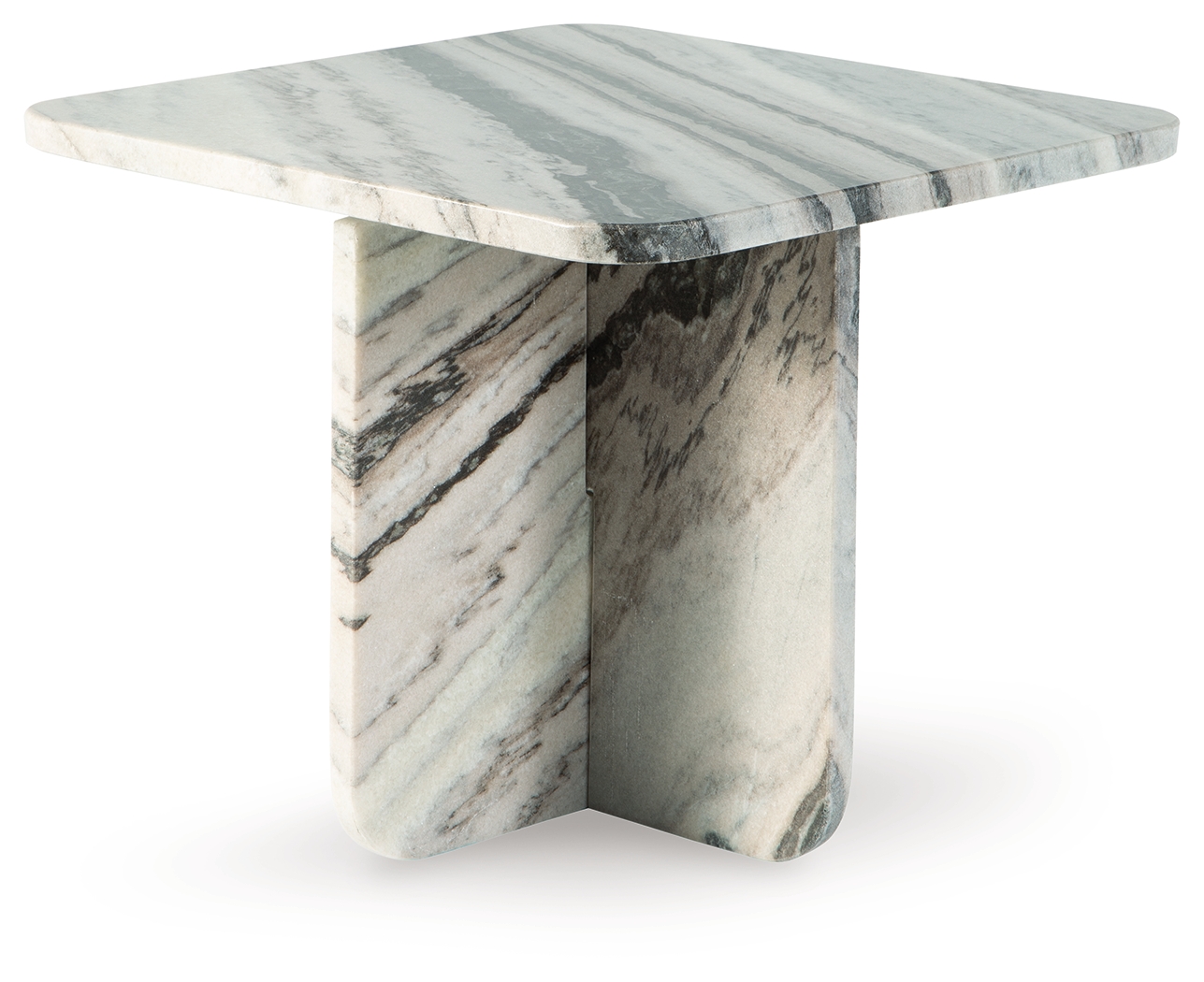 Ashley Furniture Baretton Black White Taupe Marble Accent Cocktail Table
